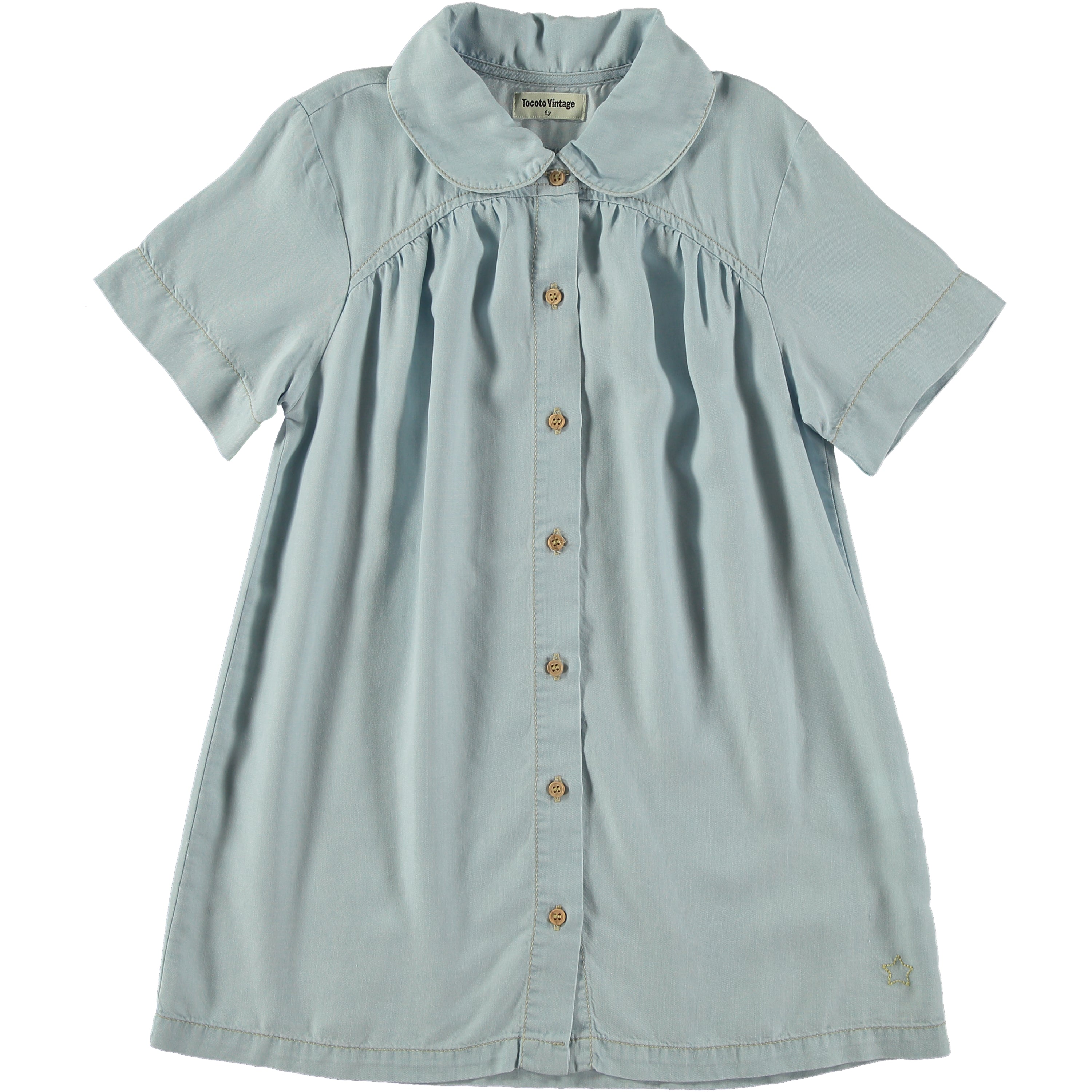 Tocoto Vintage - short sleeve mini dress - blue