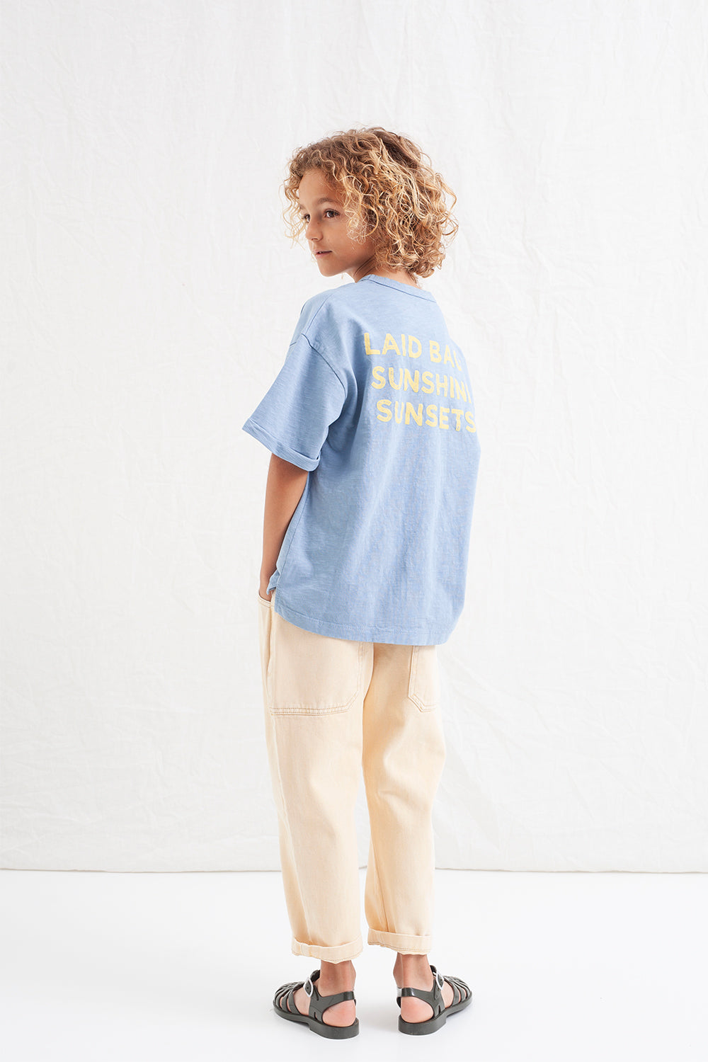 Tocoto Vintage - oversized printed t-shirt sunshine - blue