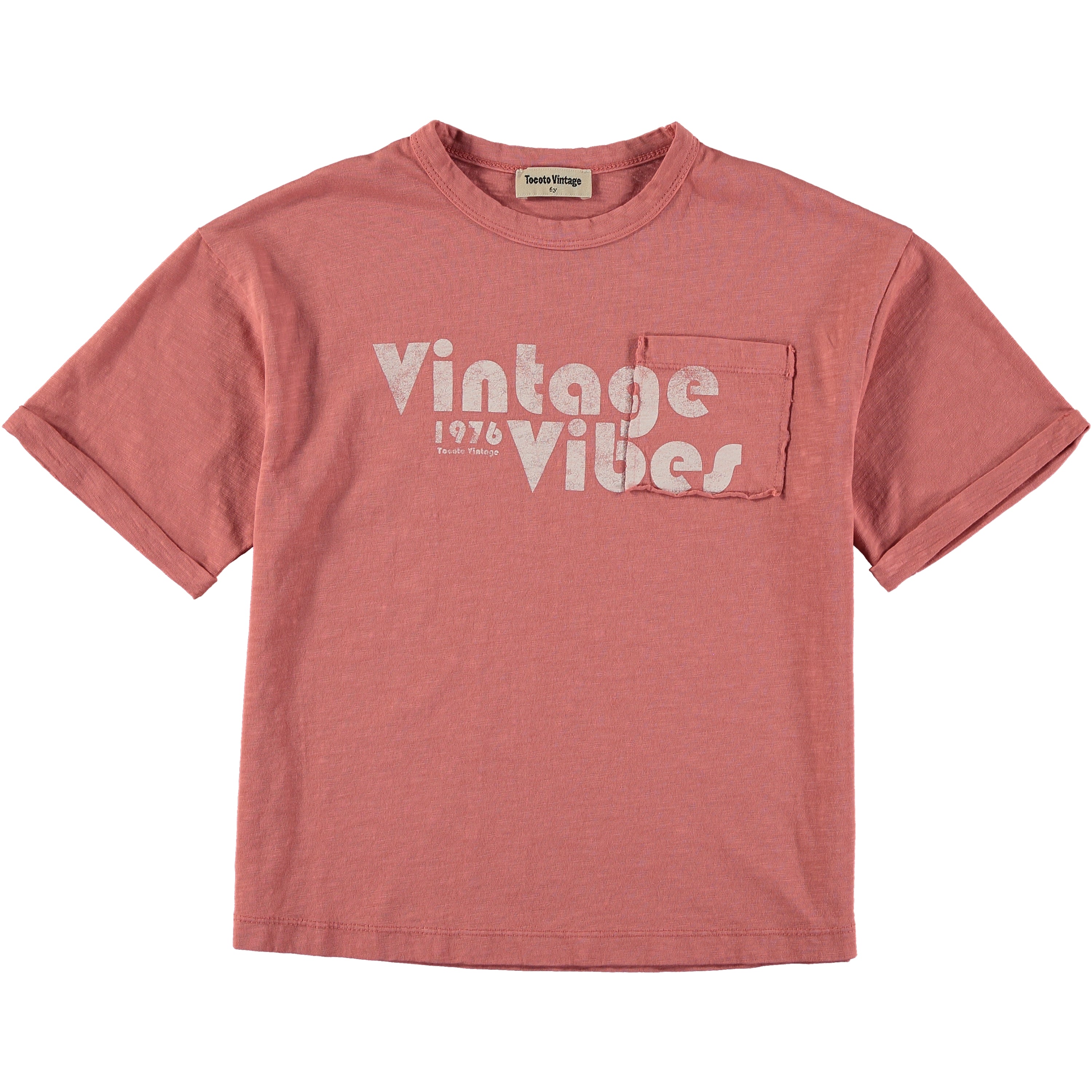 Tocoto Vintage - oversized vintage vibes t-shirt - dark pink