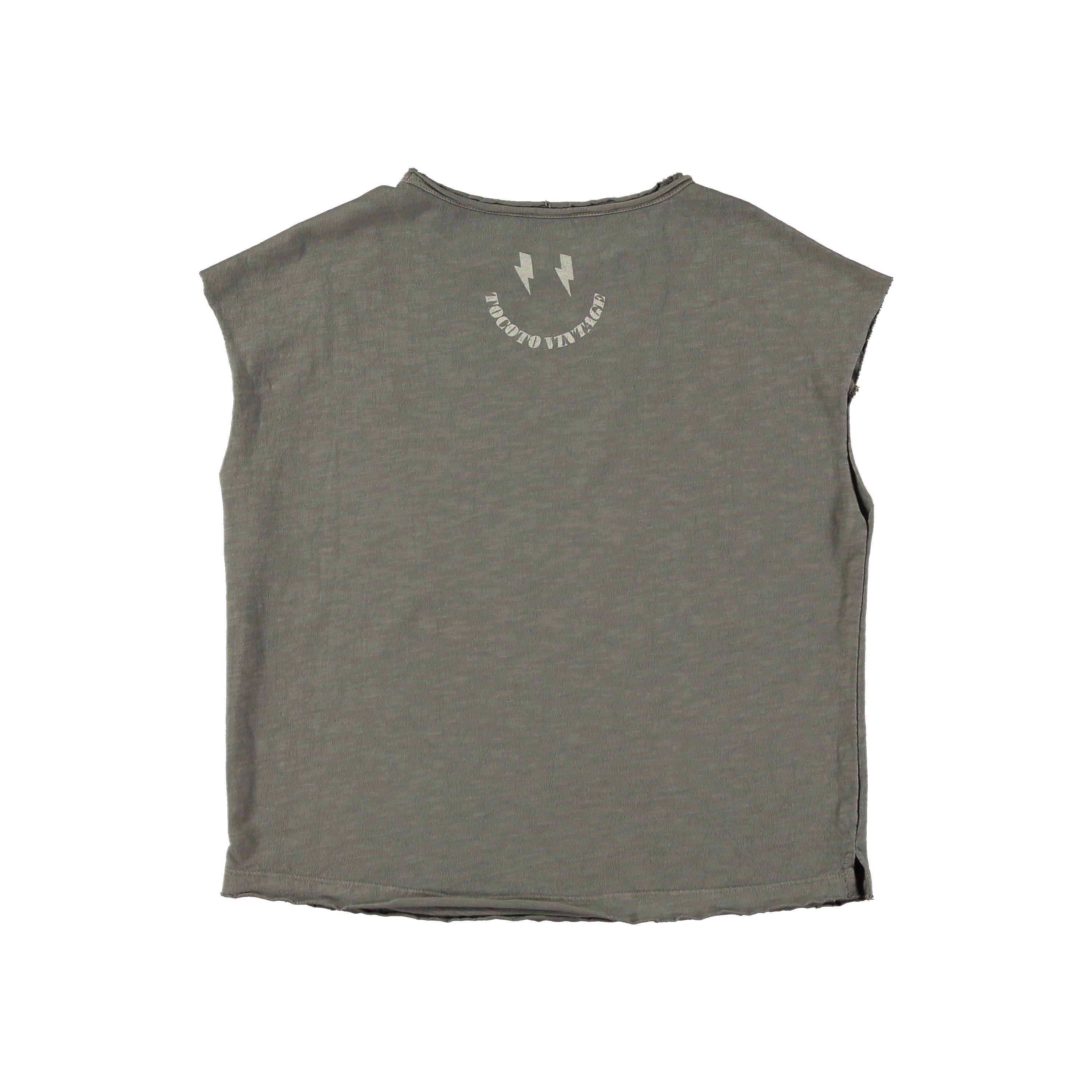 Tocoto Vintage - rock & live sleeveless t-shirt - dark grey