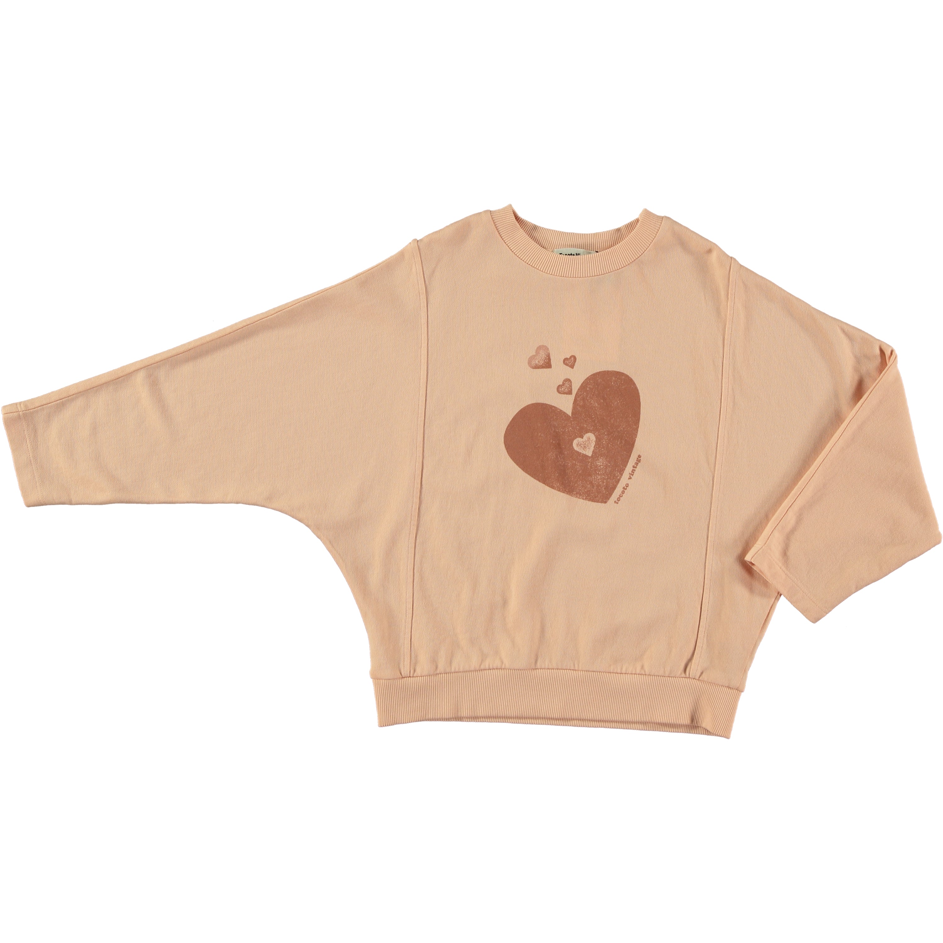 Tocoto Vintage - kid hearts sweatshirt - pink