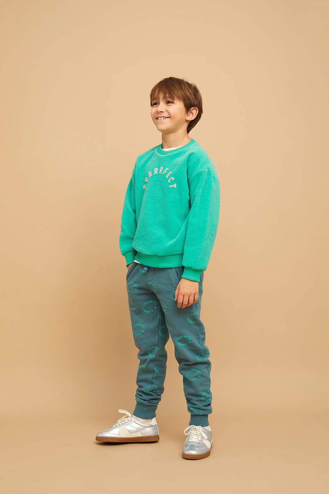 Sproet & Sprout - sweatshirt purrrfect - vivid green