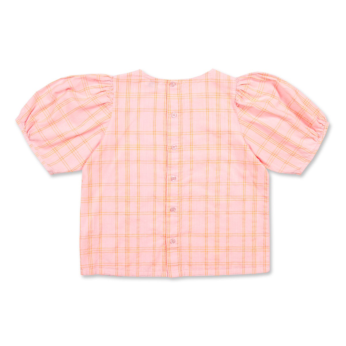 Petit Blush - puff sleeve blouse  - pink / neon orange