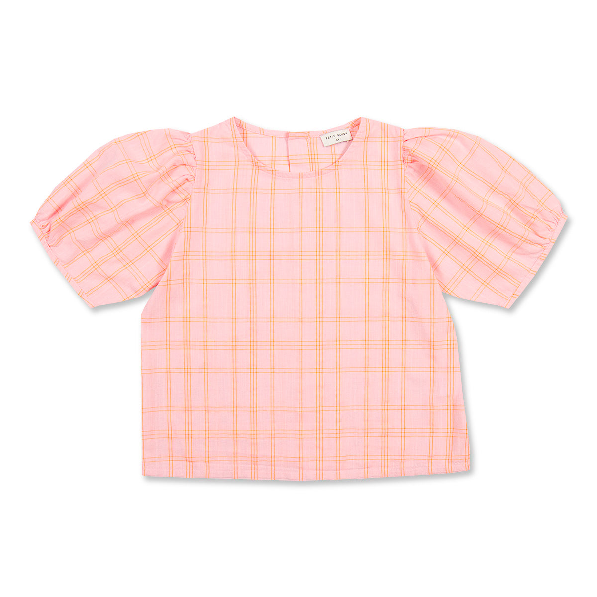 Petit Blush - puff sleeve blouse  - pink / neon orange