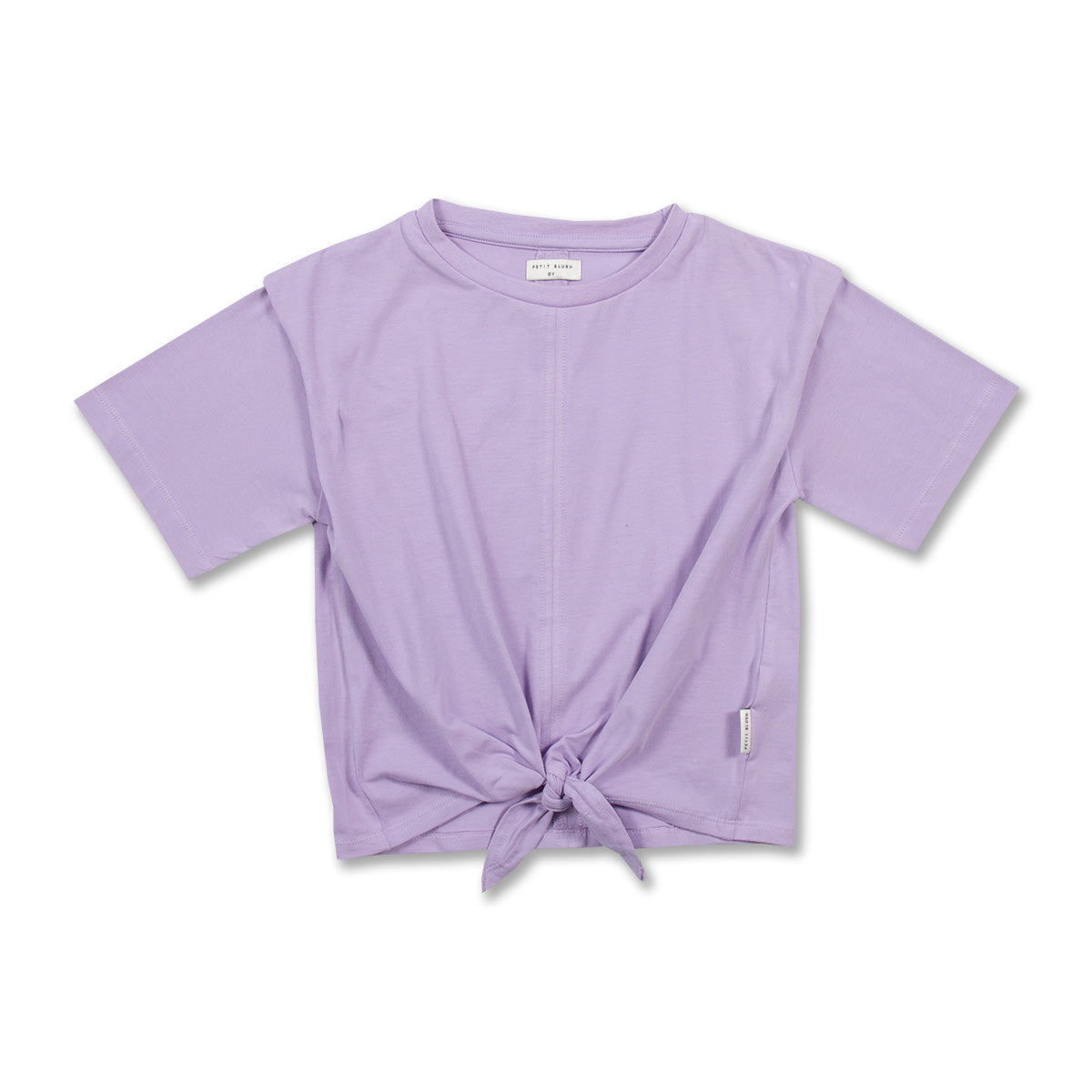 Petit Blush - knotted tshirt - purple rose