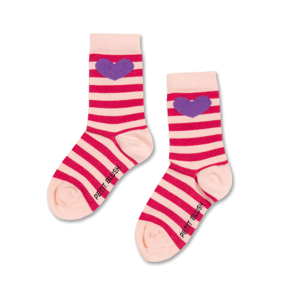 Petit Blush - socks stripes purple heart - multicolor