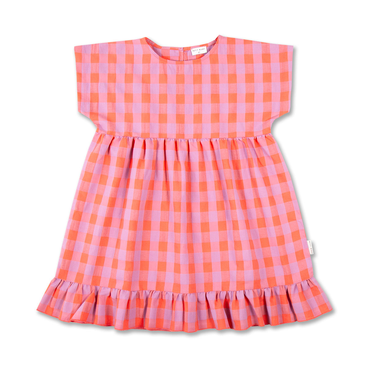 Petit Blush - julie dress check -gamba / hortensia