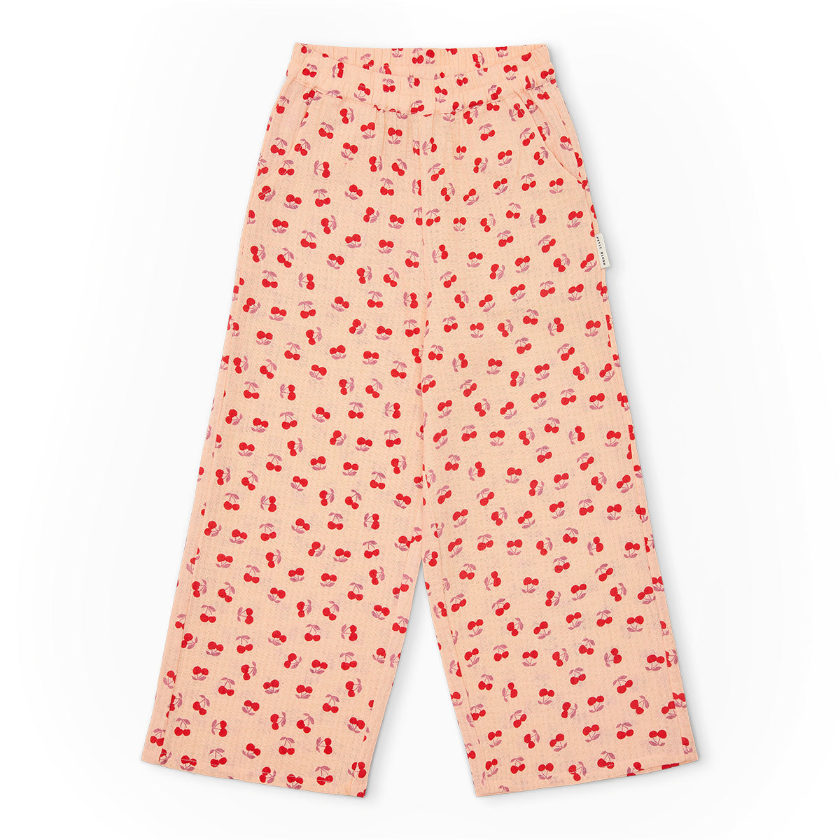 Petit Blush - wide leg pants - cherry AOP