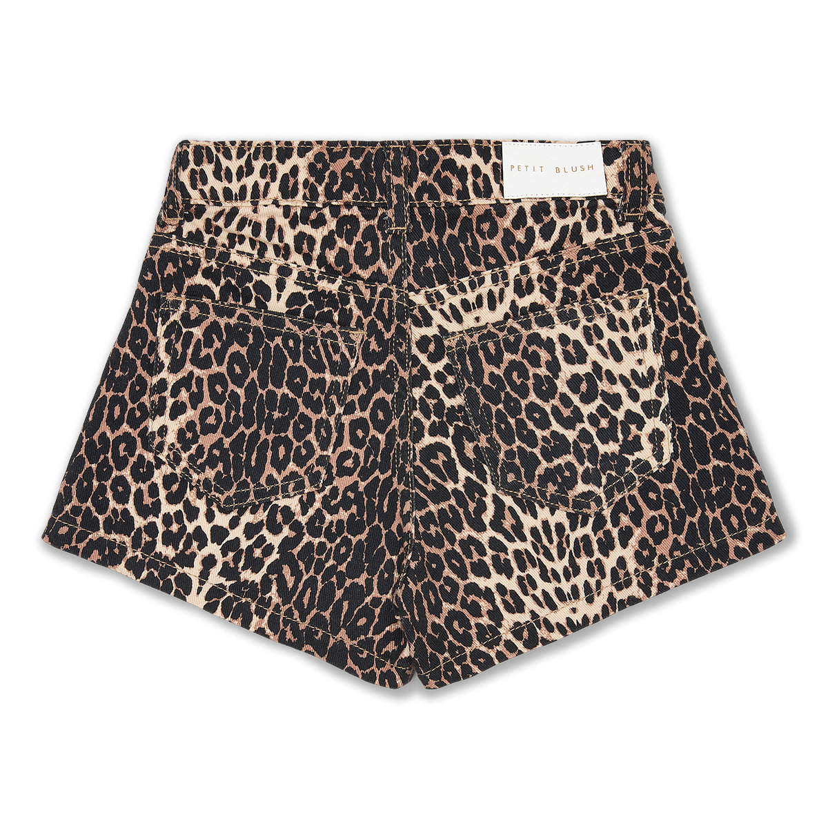 Petit Blush - jeans short - leopard AOP