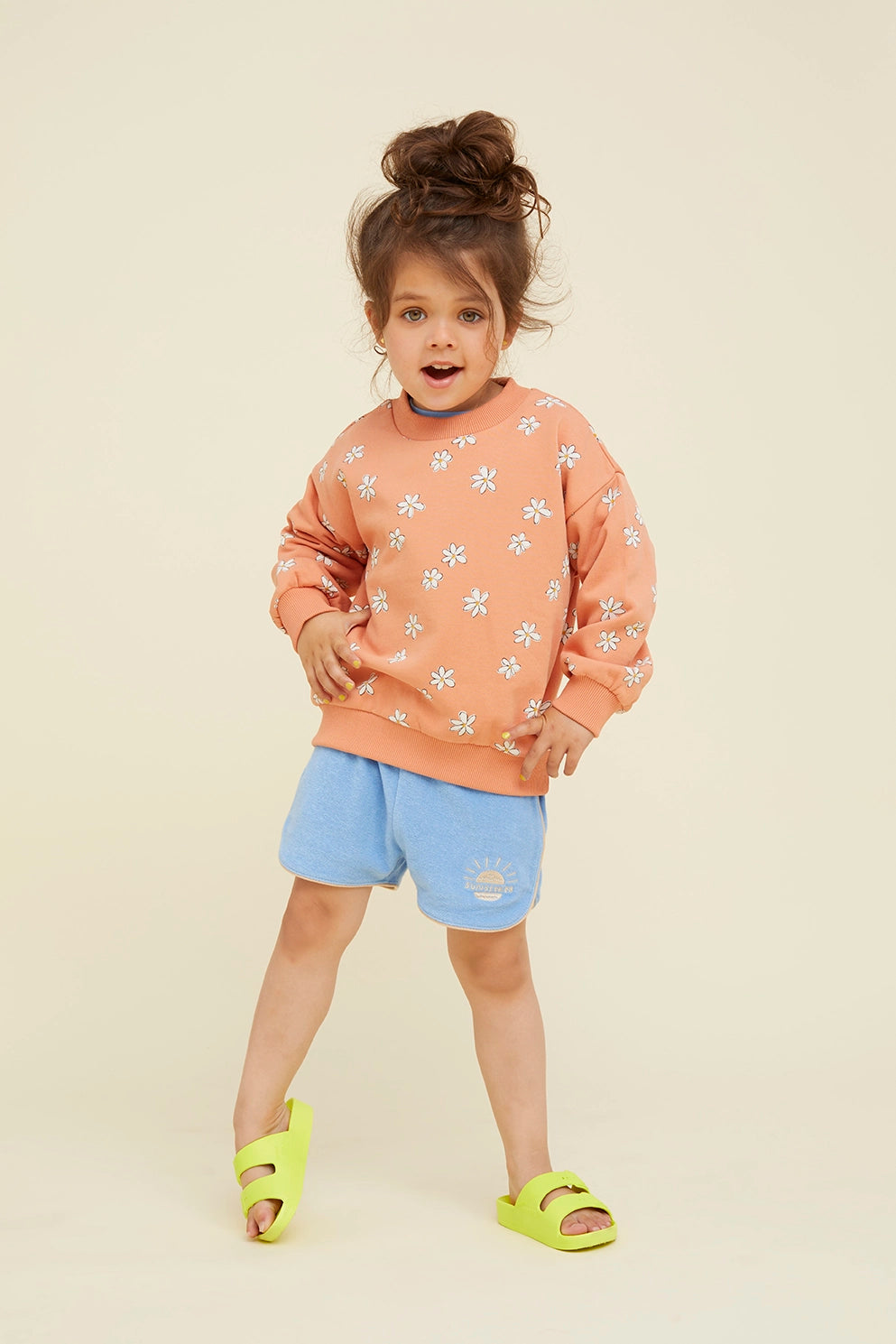 Sproet & Sprout - sweatshirt daisies print - blush