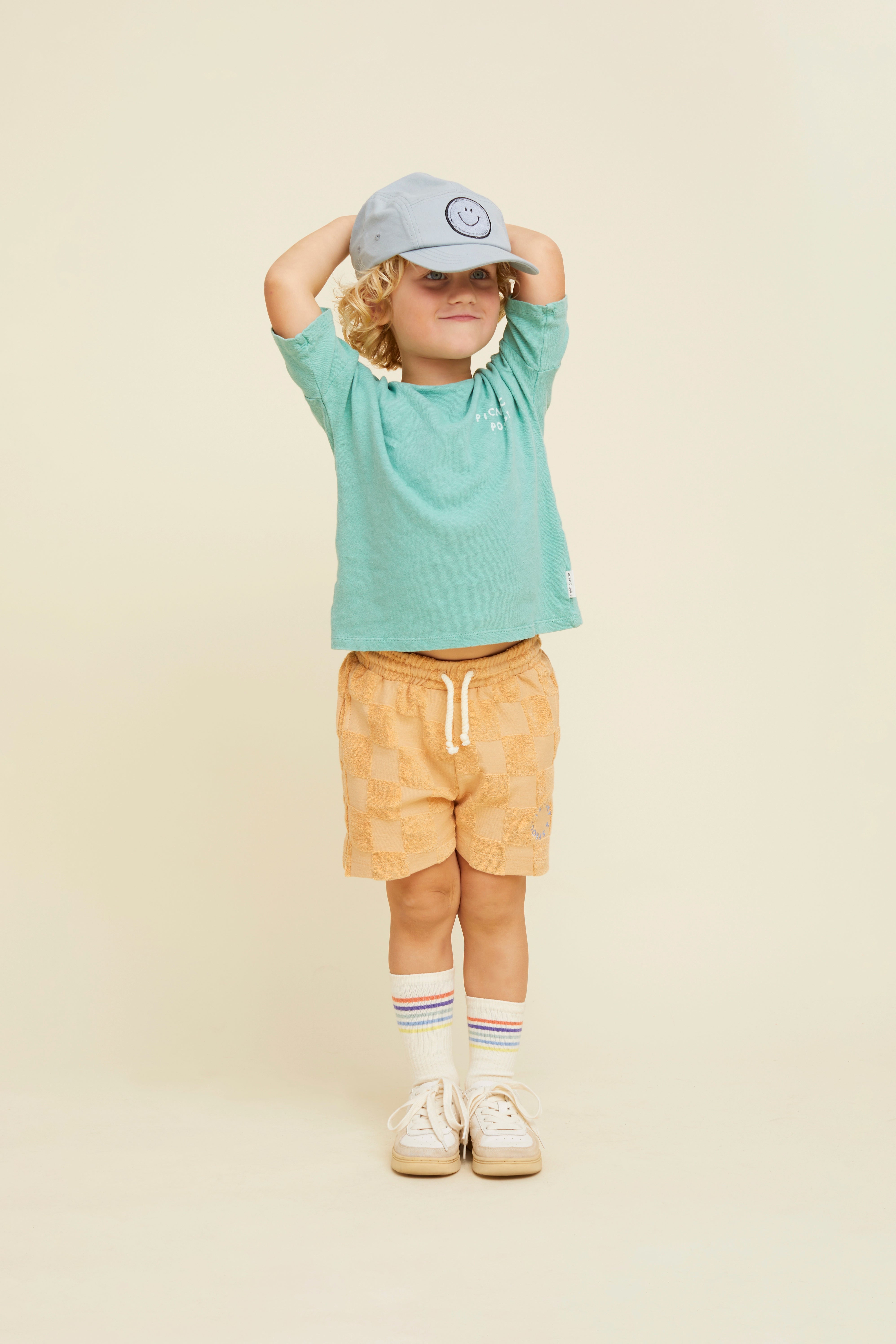 Sproet & Sprout - shorts terry blocks - nectarine