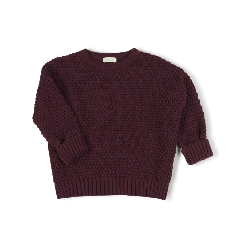Nixnut - tur knit sweater - bordeaux