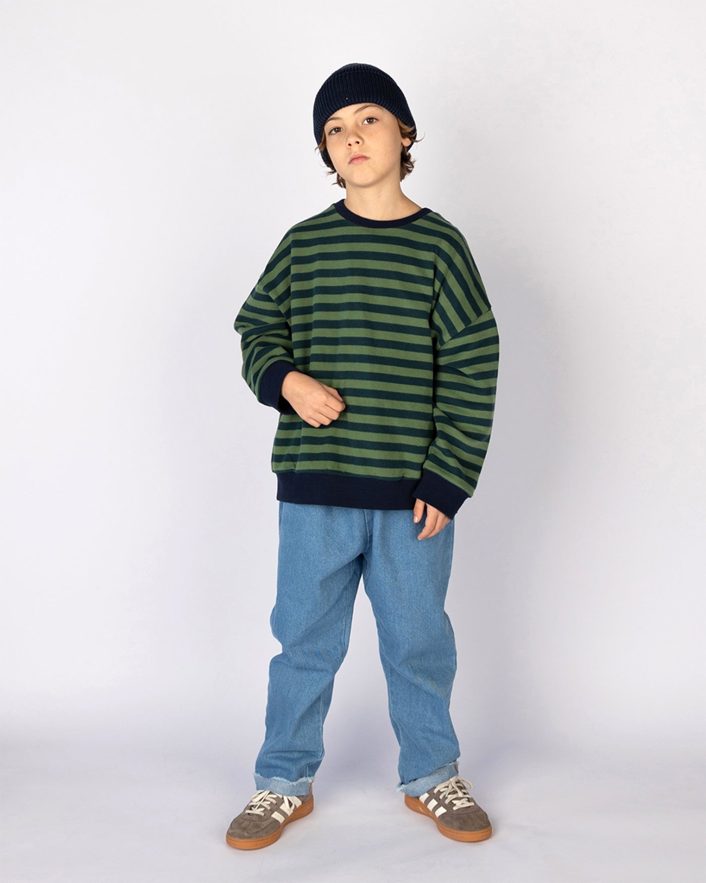 Nixnut - rel sweater - moss stripe
