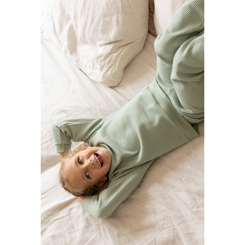 Feetje - pyjama - groen melange