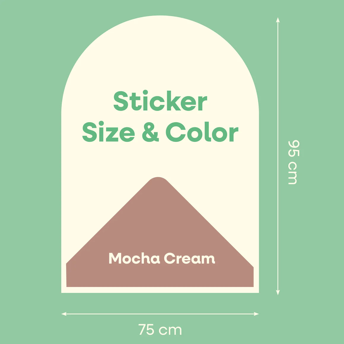 Cleverclixx - magnetic wall sticker 95x75cm - mocha cream