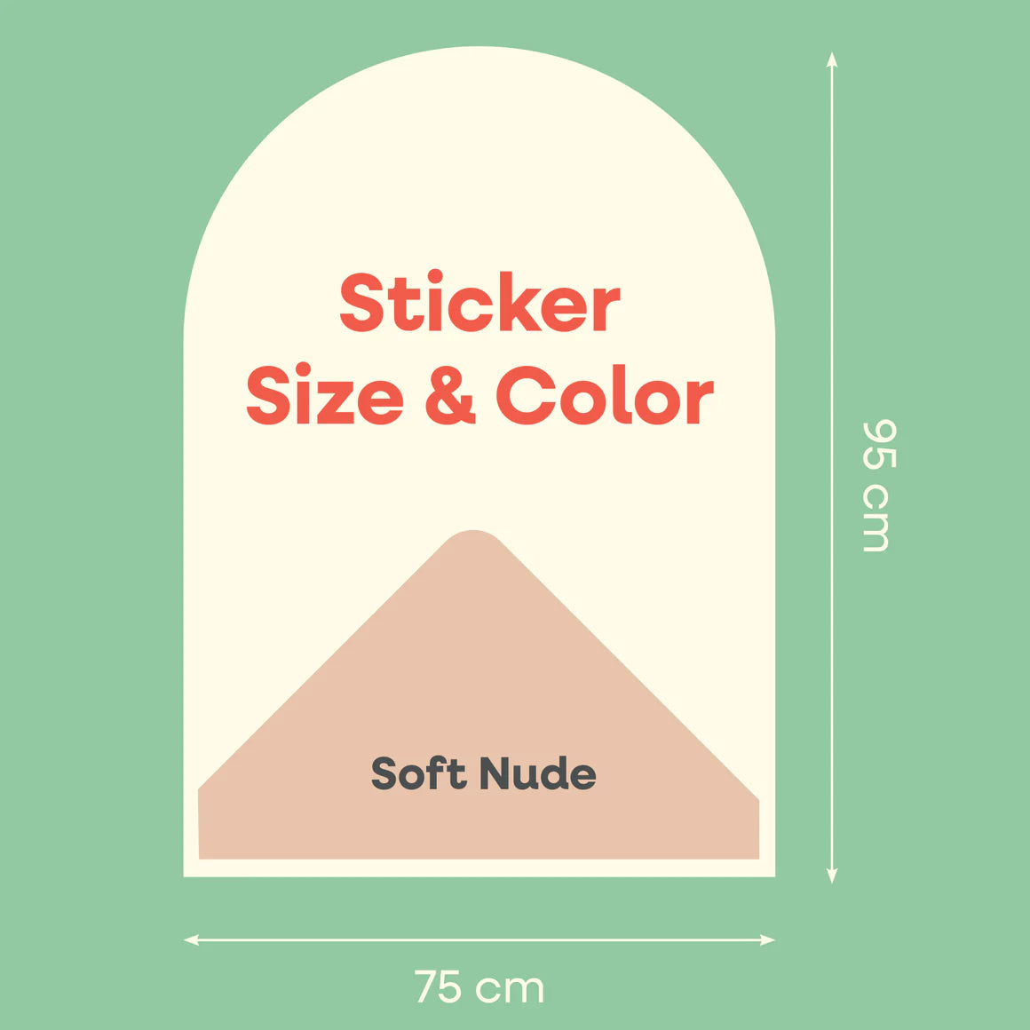 Cleverclixx - magnetic wall sticker 95x75cm - soft nude