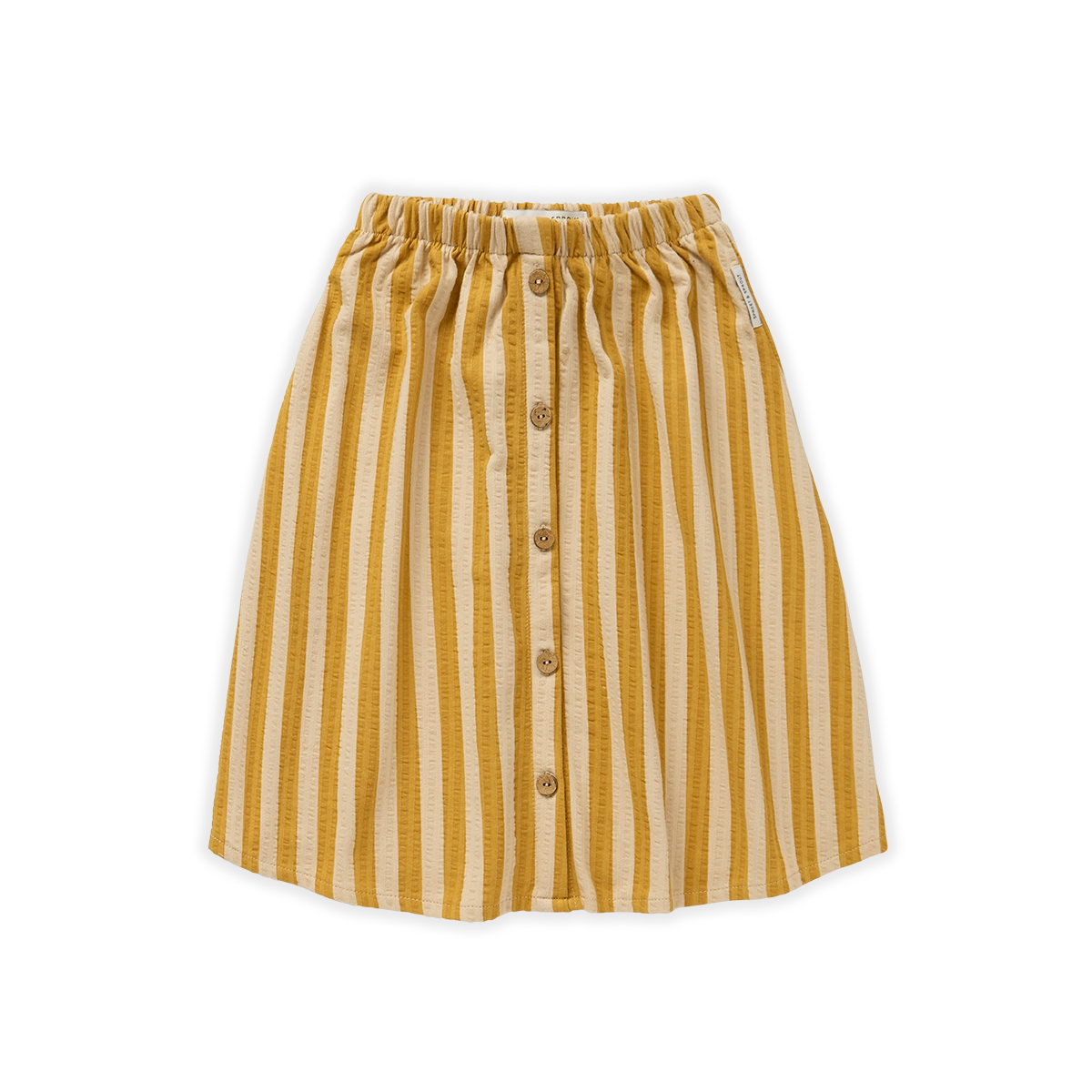 Sproet & Sprout - skirt midi stripe - biscotti yellow