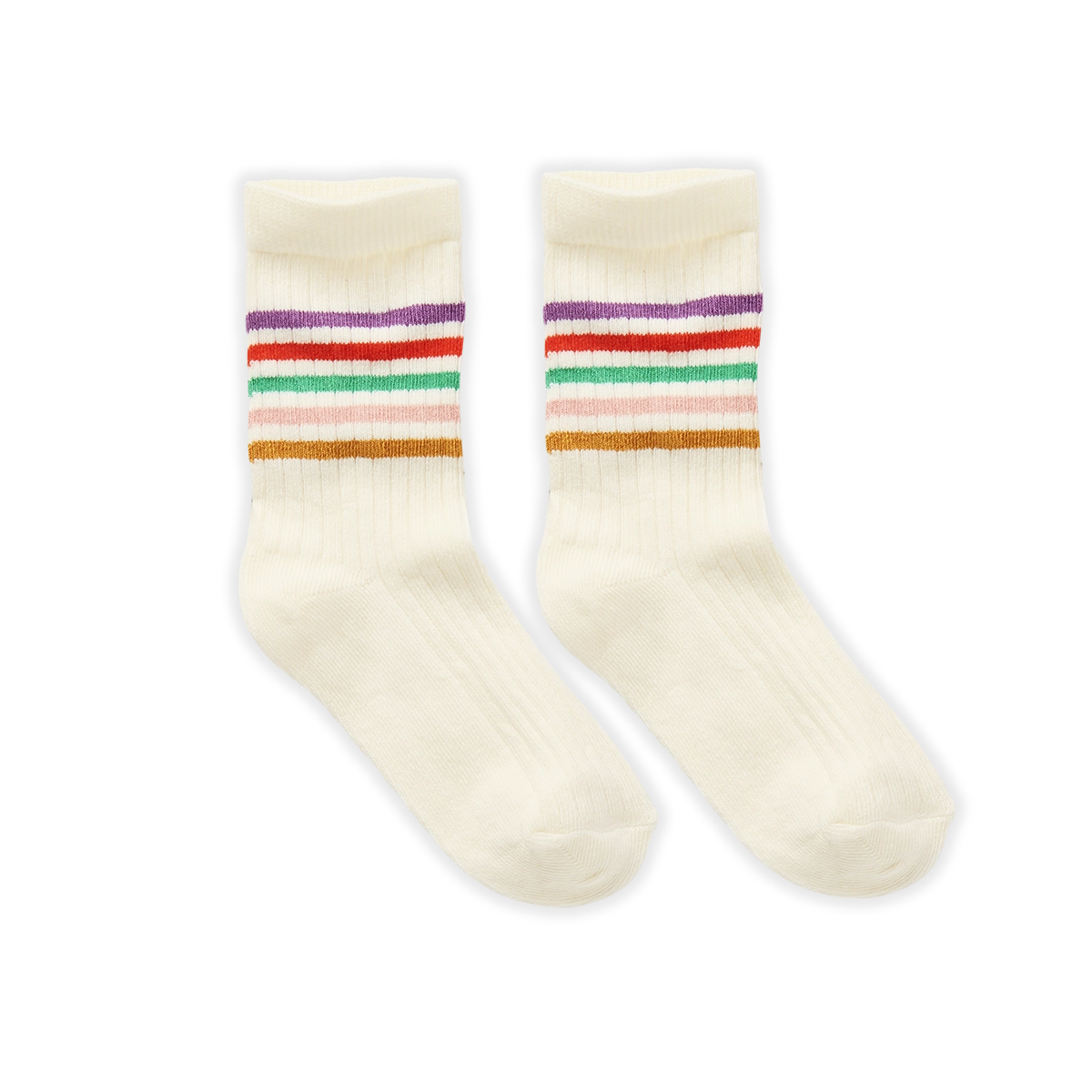 Sproet & Sprout - sport socks spripes - pear off white