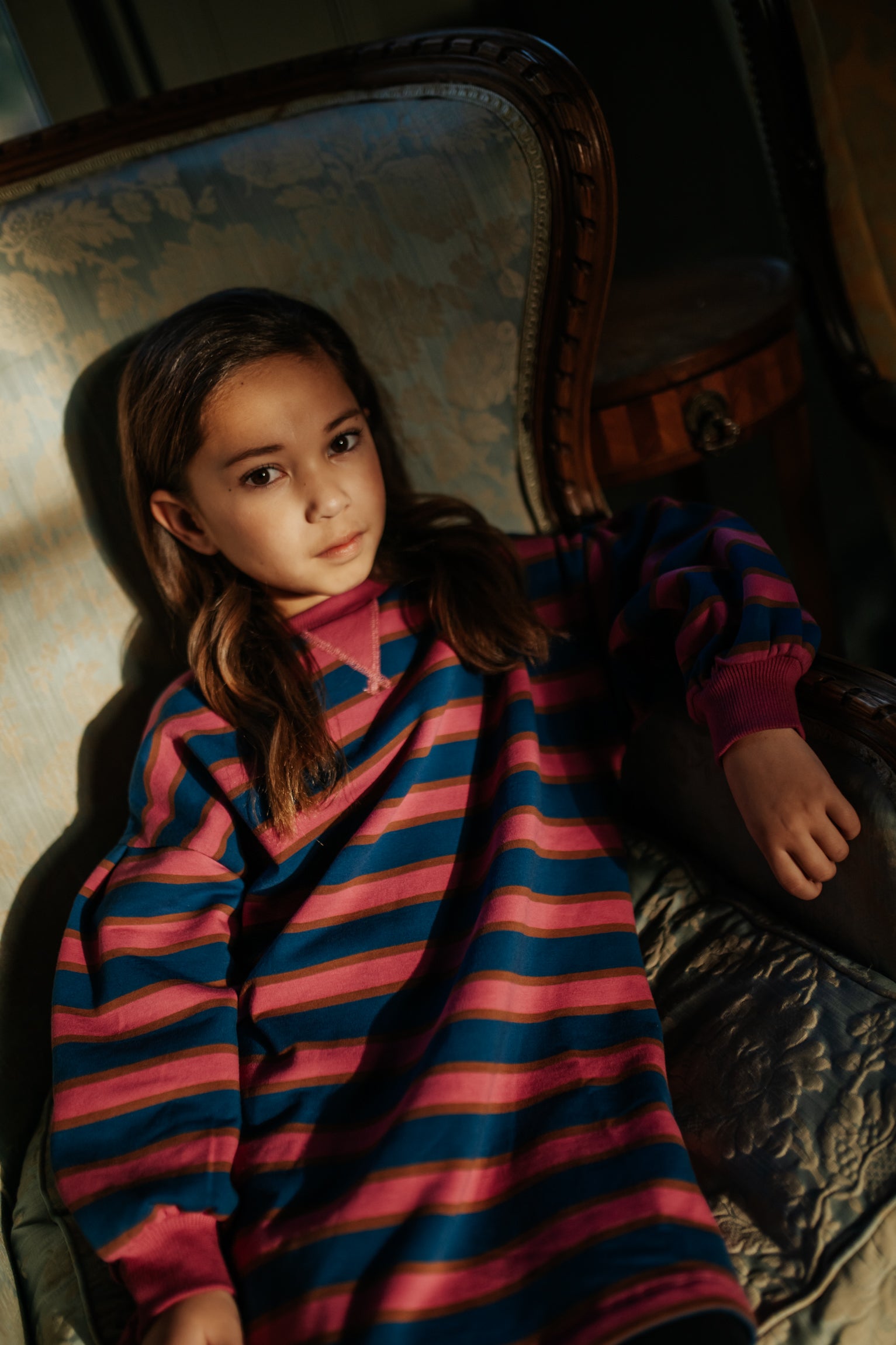 Petit Blush - sweater dress bisous - stripe