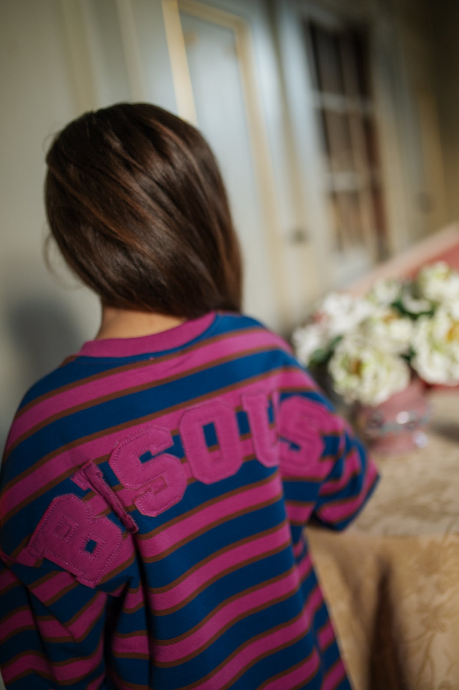 Petit Blush - sweater dress bisous - stripe