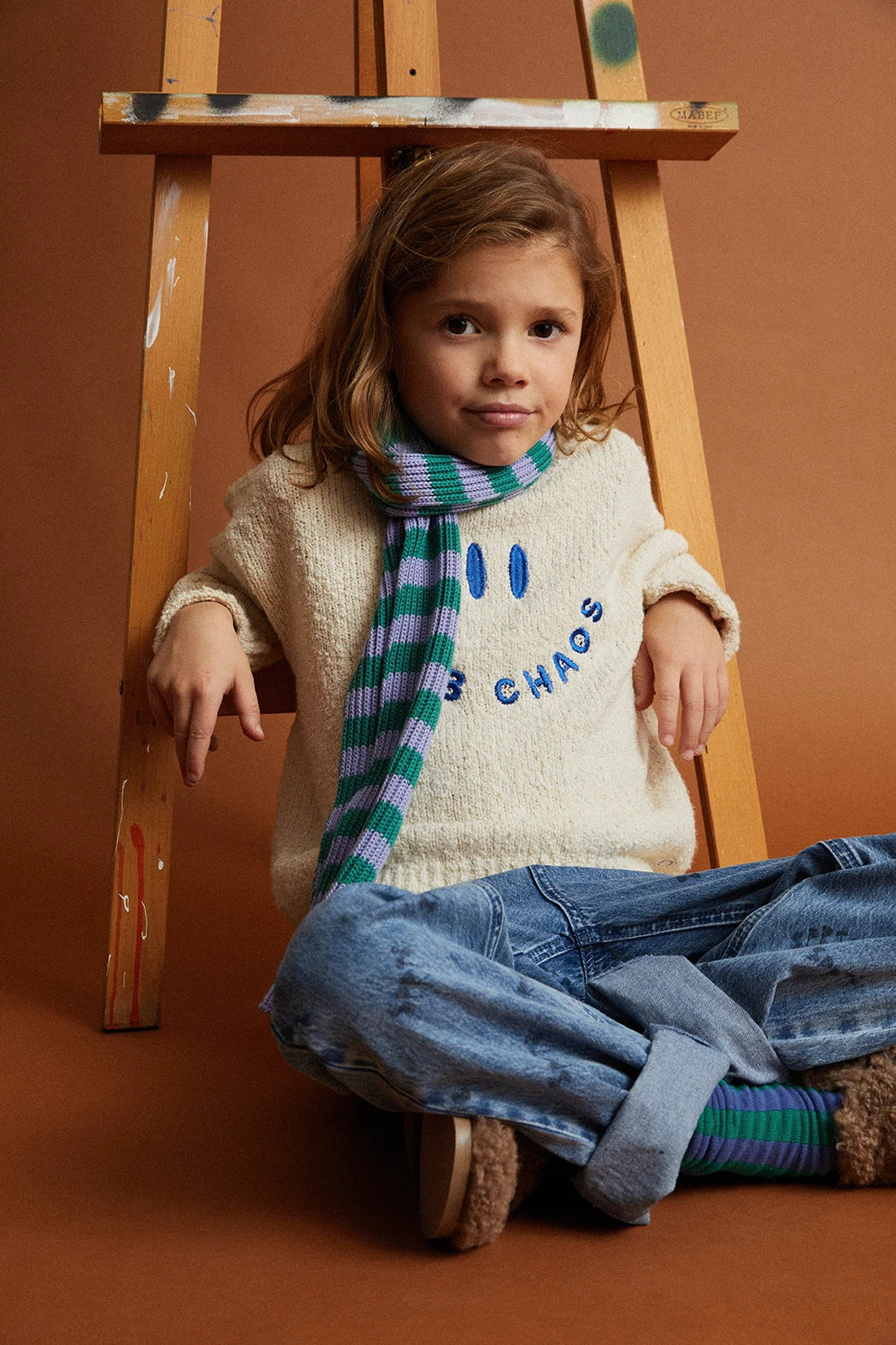 Sproet & Sprout - sweater boucle club chaos - ivory melee