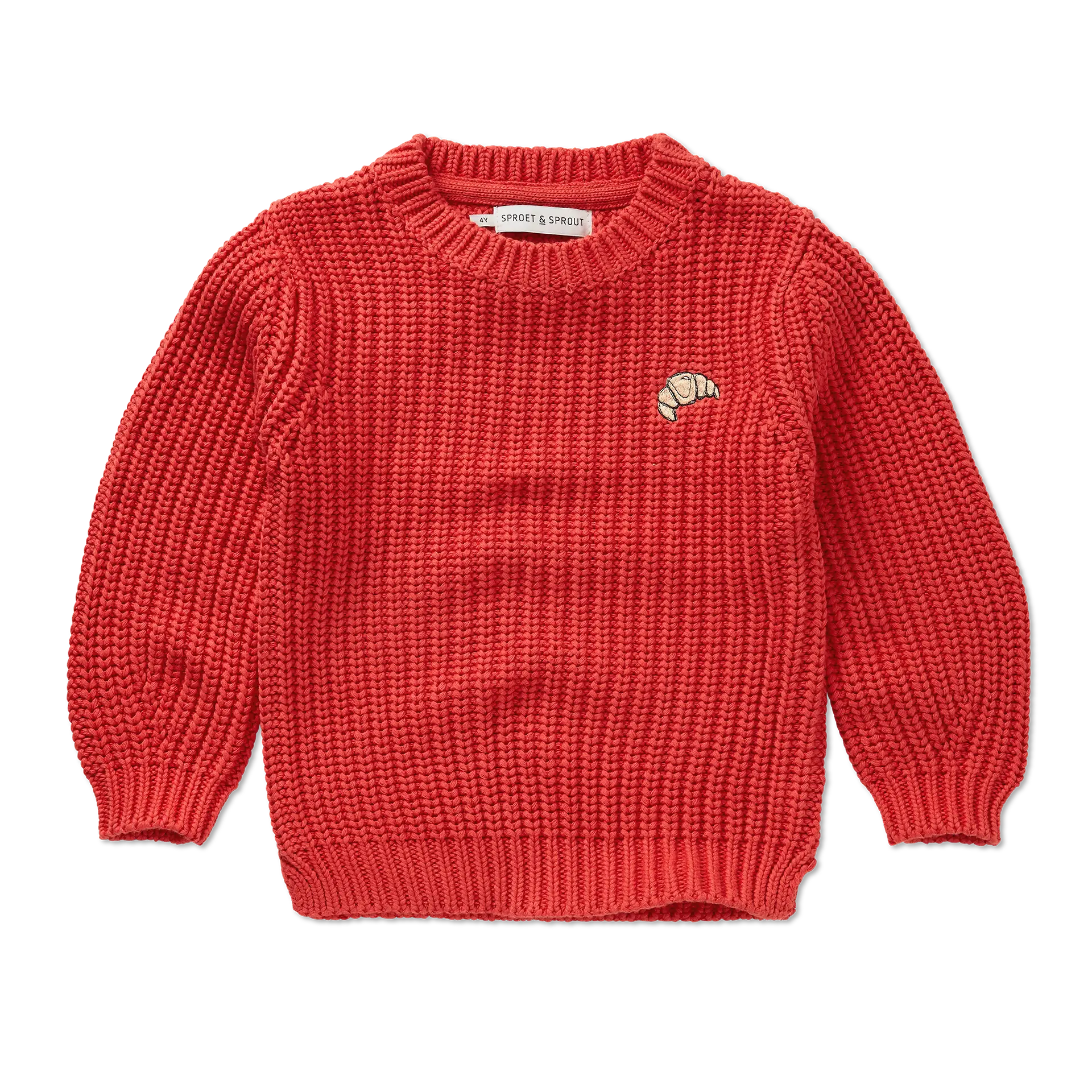 Sproet & Sprout - sweater cable knit red - vivid red
