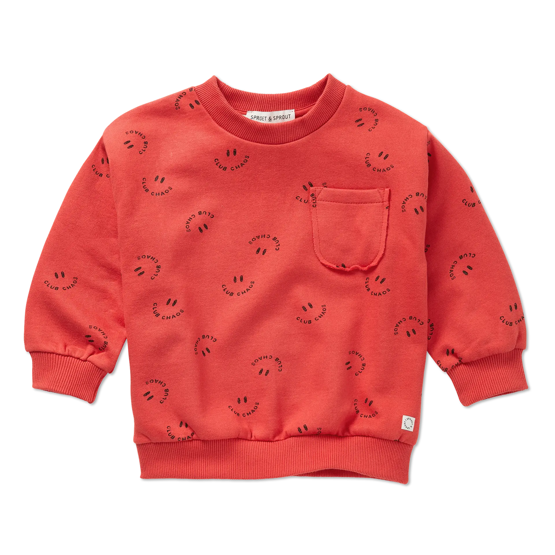 Sproet & Sprout - sweatshirt club chaos print - vivid red