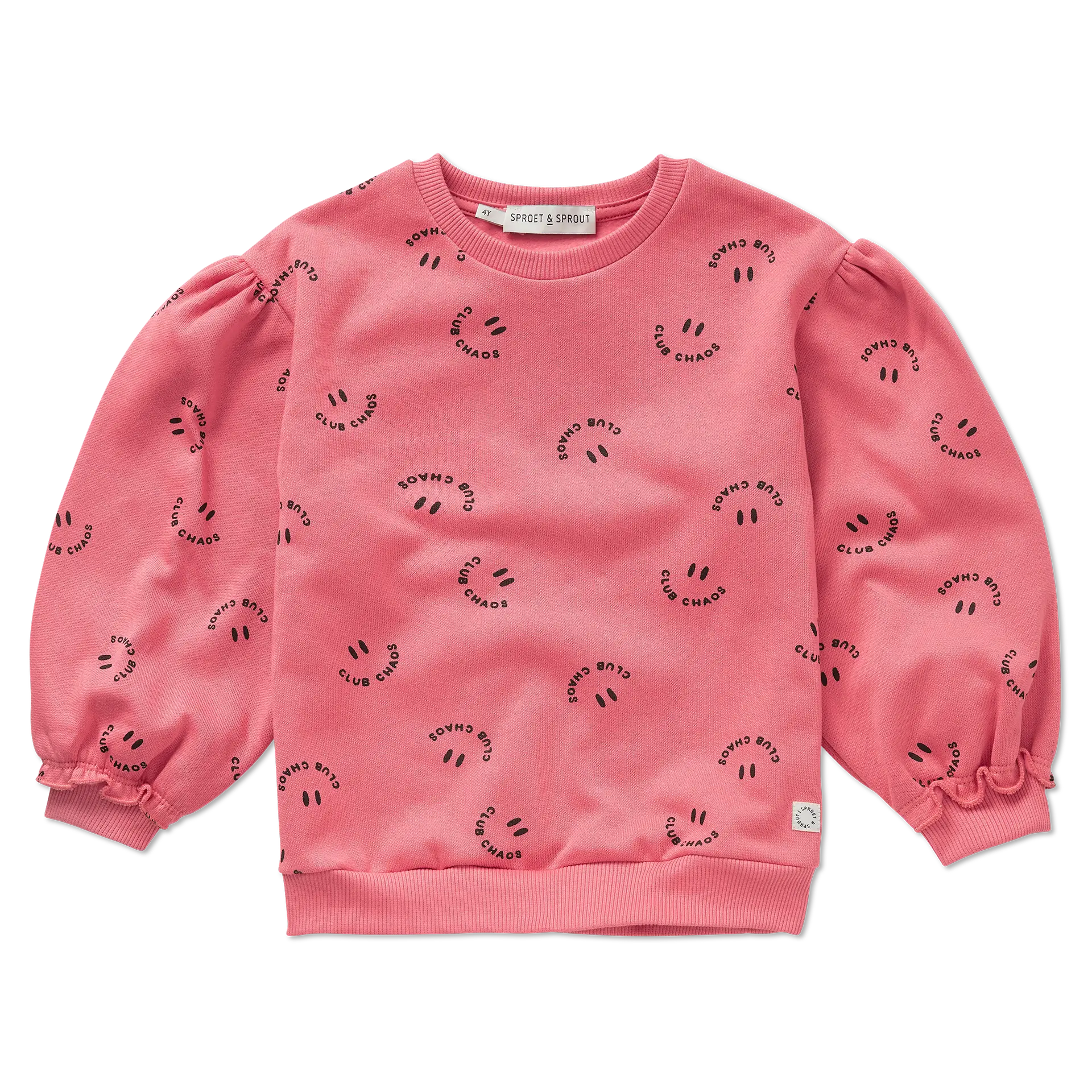 Sproet & Sprout - sweatshirt club chaos print pink - bloom