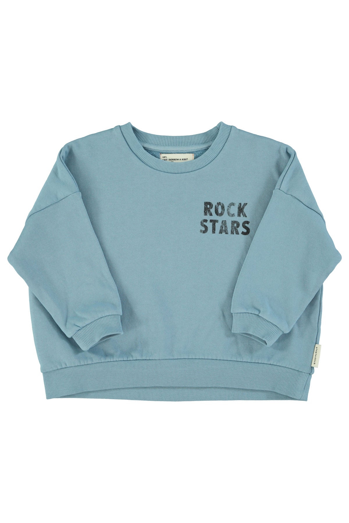 Piupiuchick - sweatshirt - blue with rock stars print