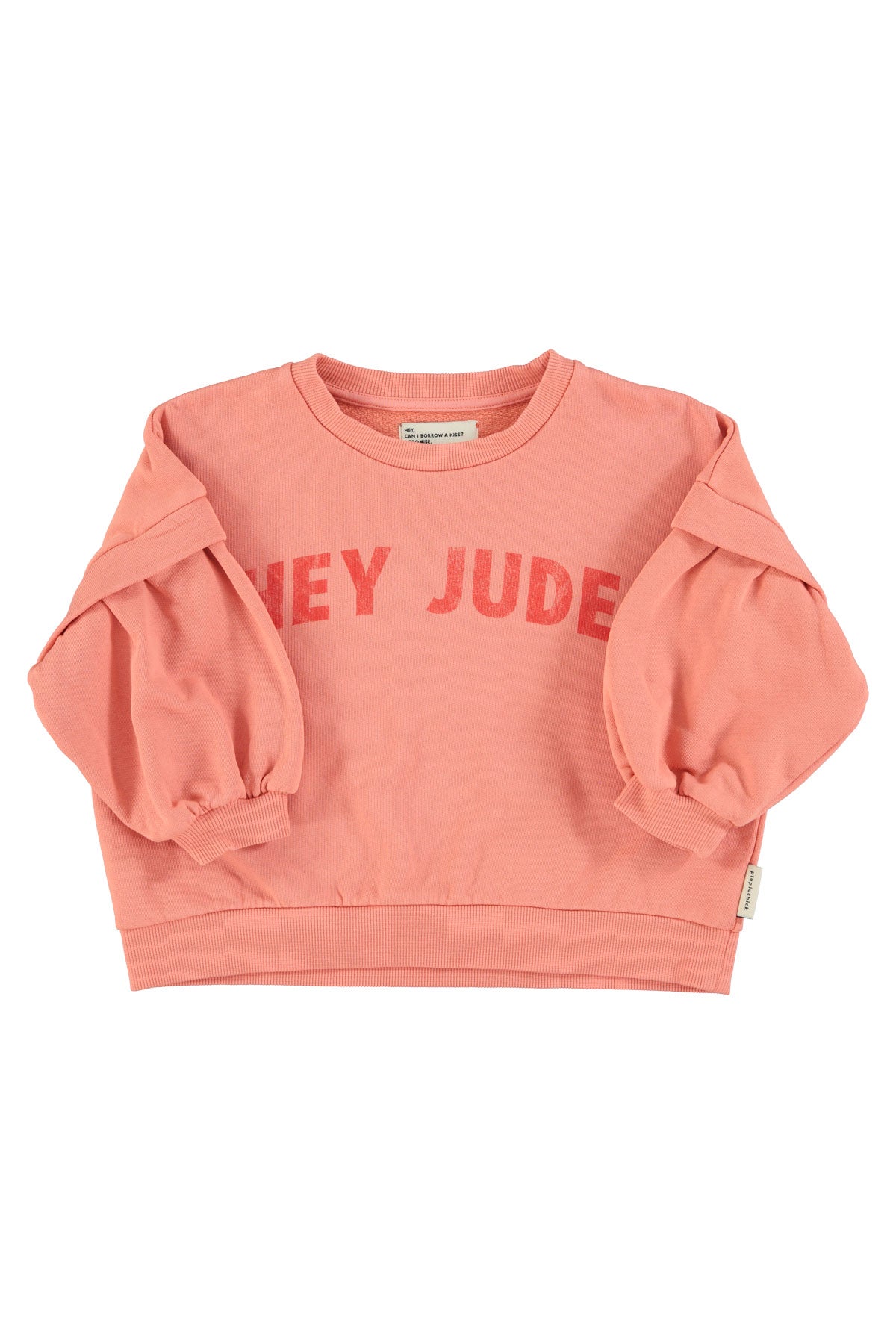 Piupiuchick - sweatshirt - pink with hey jude print
