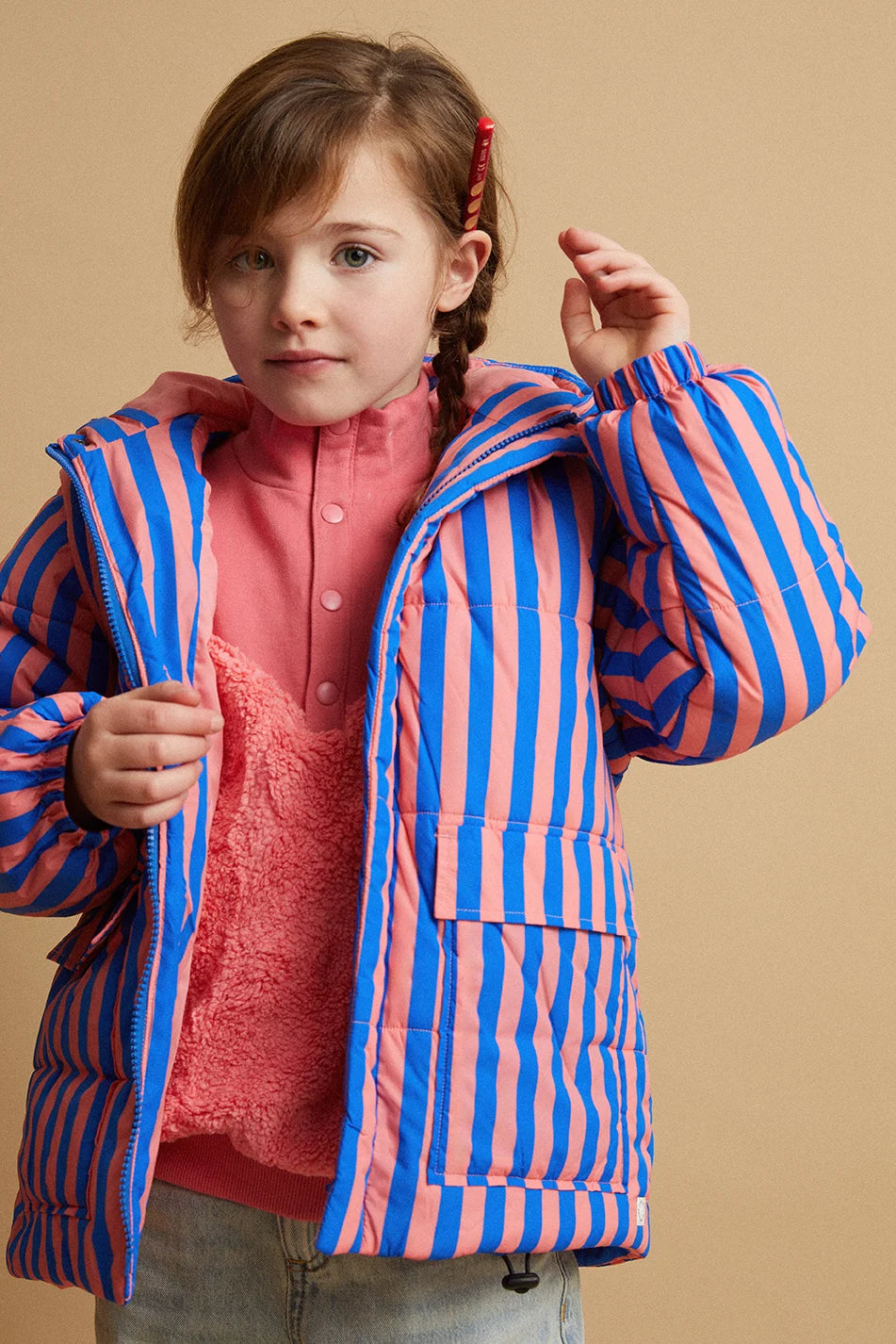 Sproet & Sprout - sweatshirt teddy pink - bloom