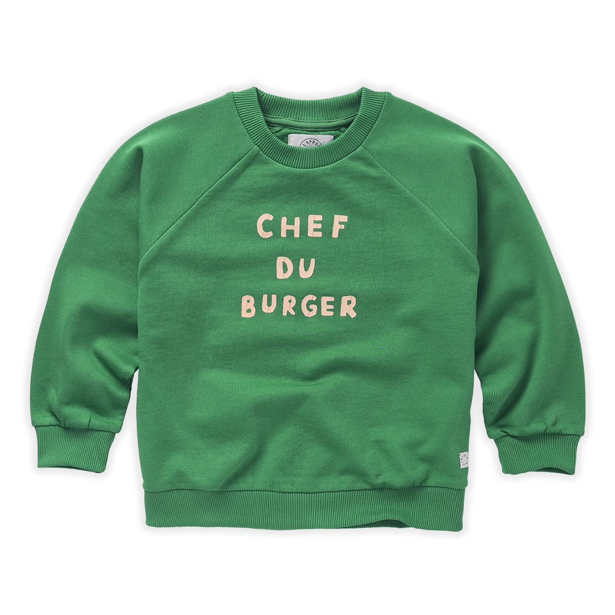 Sproet & Sprout - sweat print raglan chef du burger - mint green