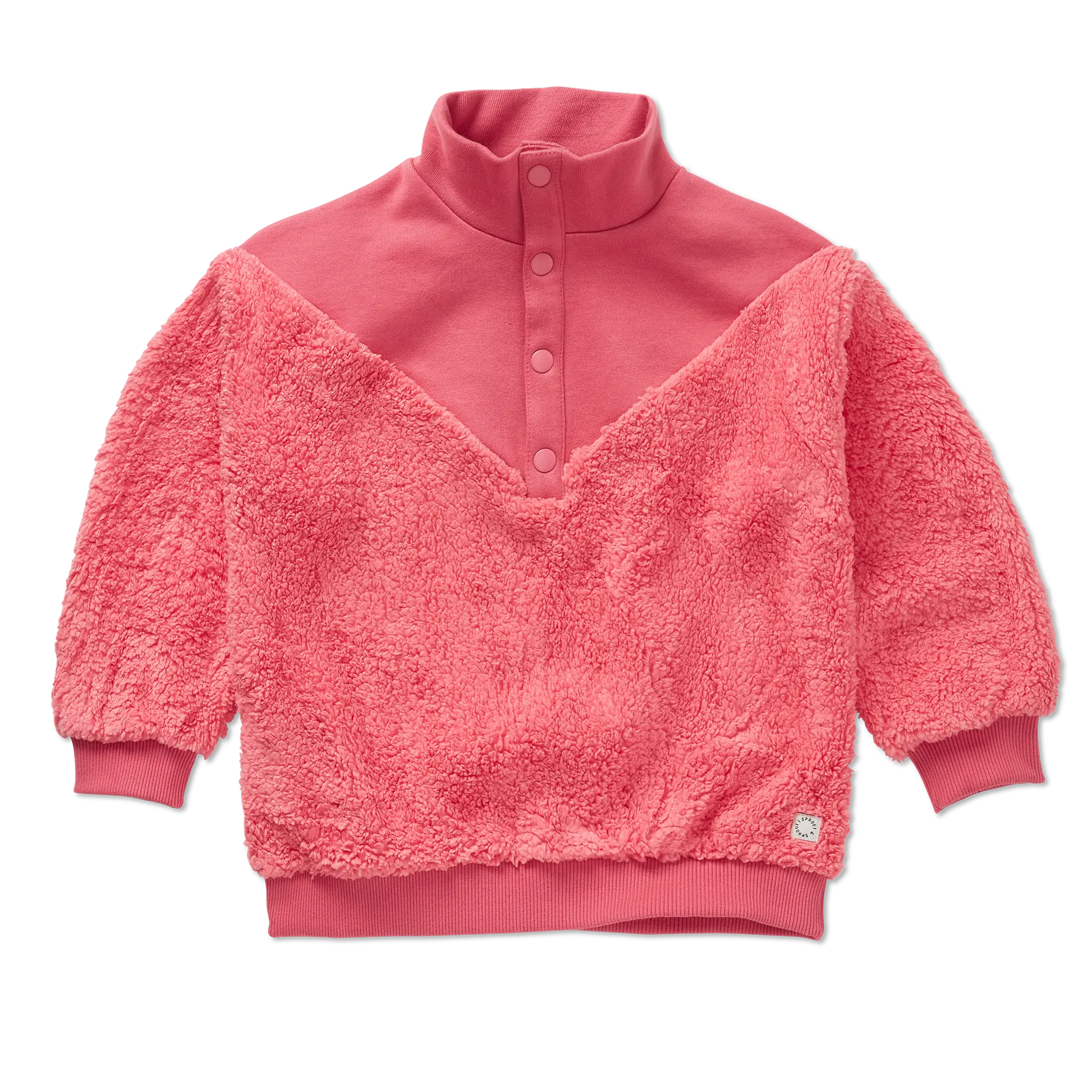 Sproet & Sprout - sweatshirt teddy pink - bloom