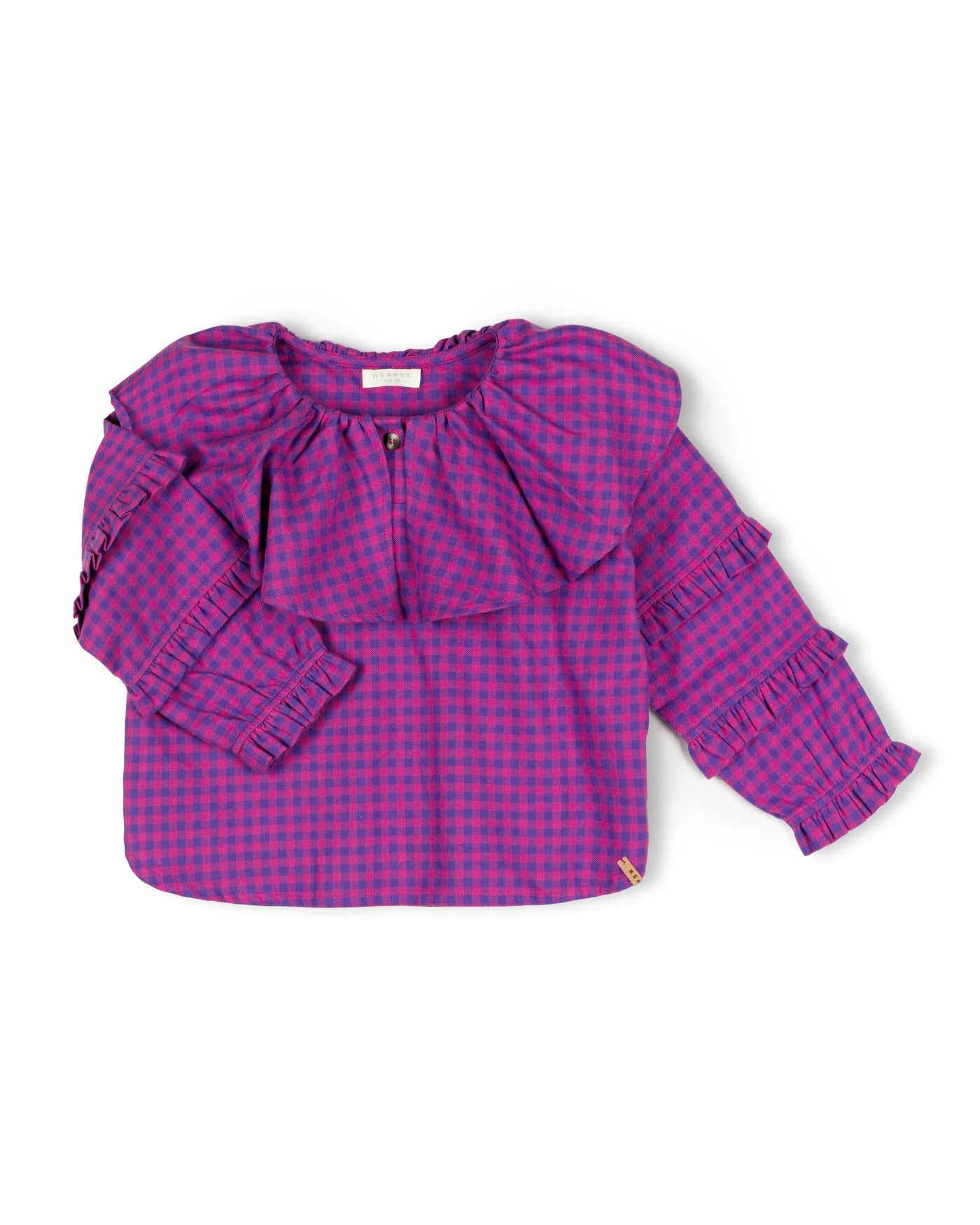 Nixnut - les blouse - blueberry checkered