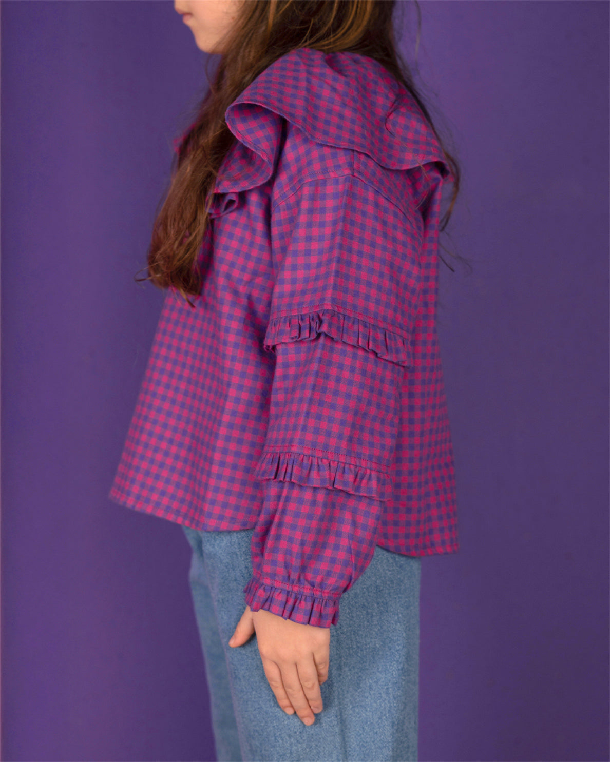 Nixnut - les blouse - blueberry checkered