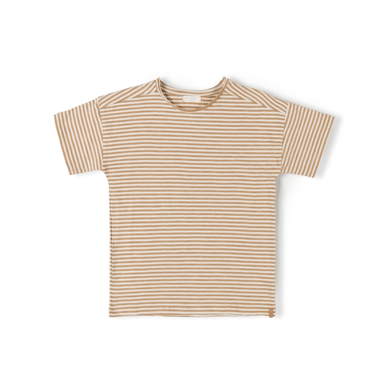 Nixnut - tshirt - caramel stripe
