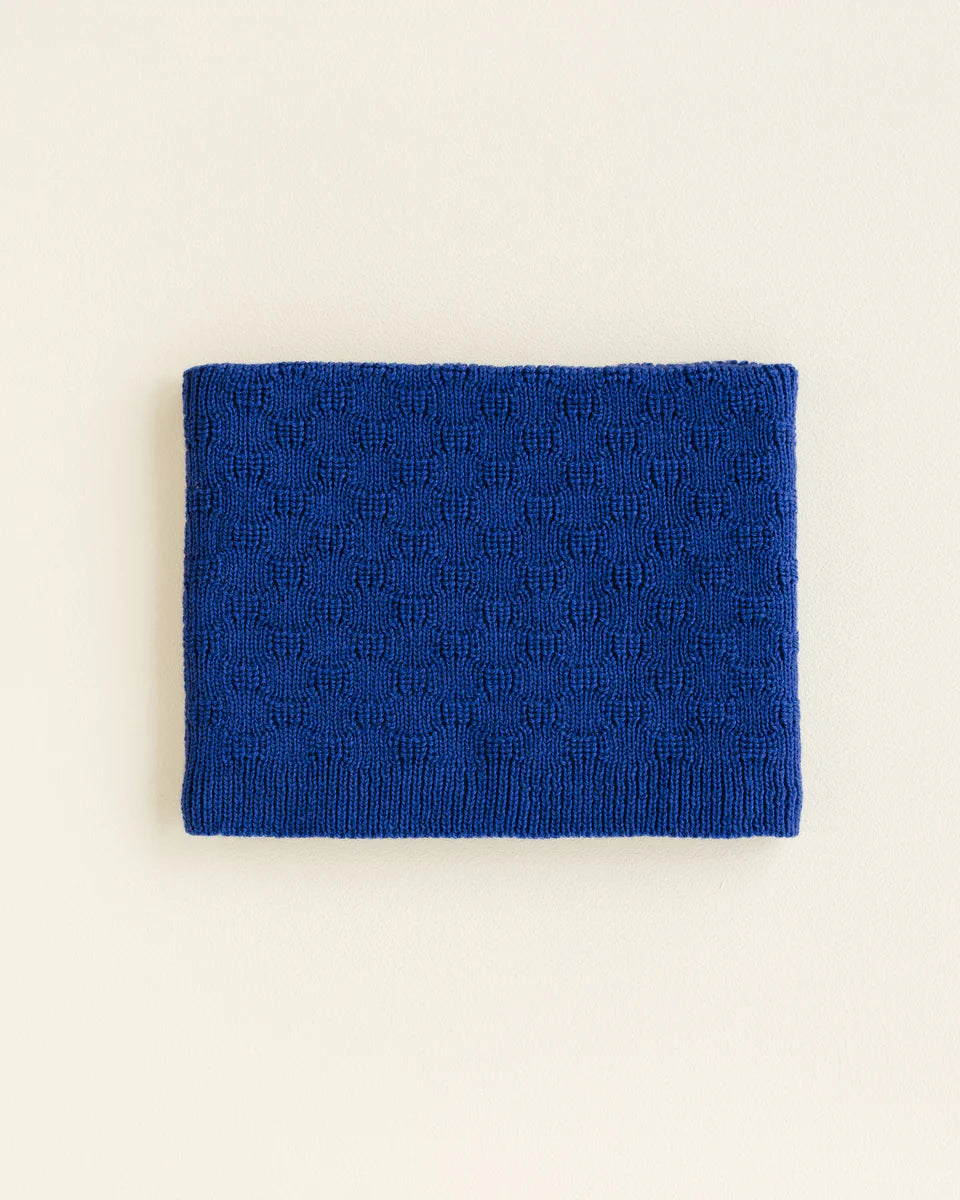 Hvid - tube scarf - cobalt blue