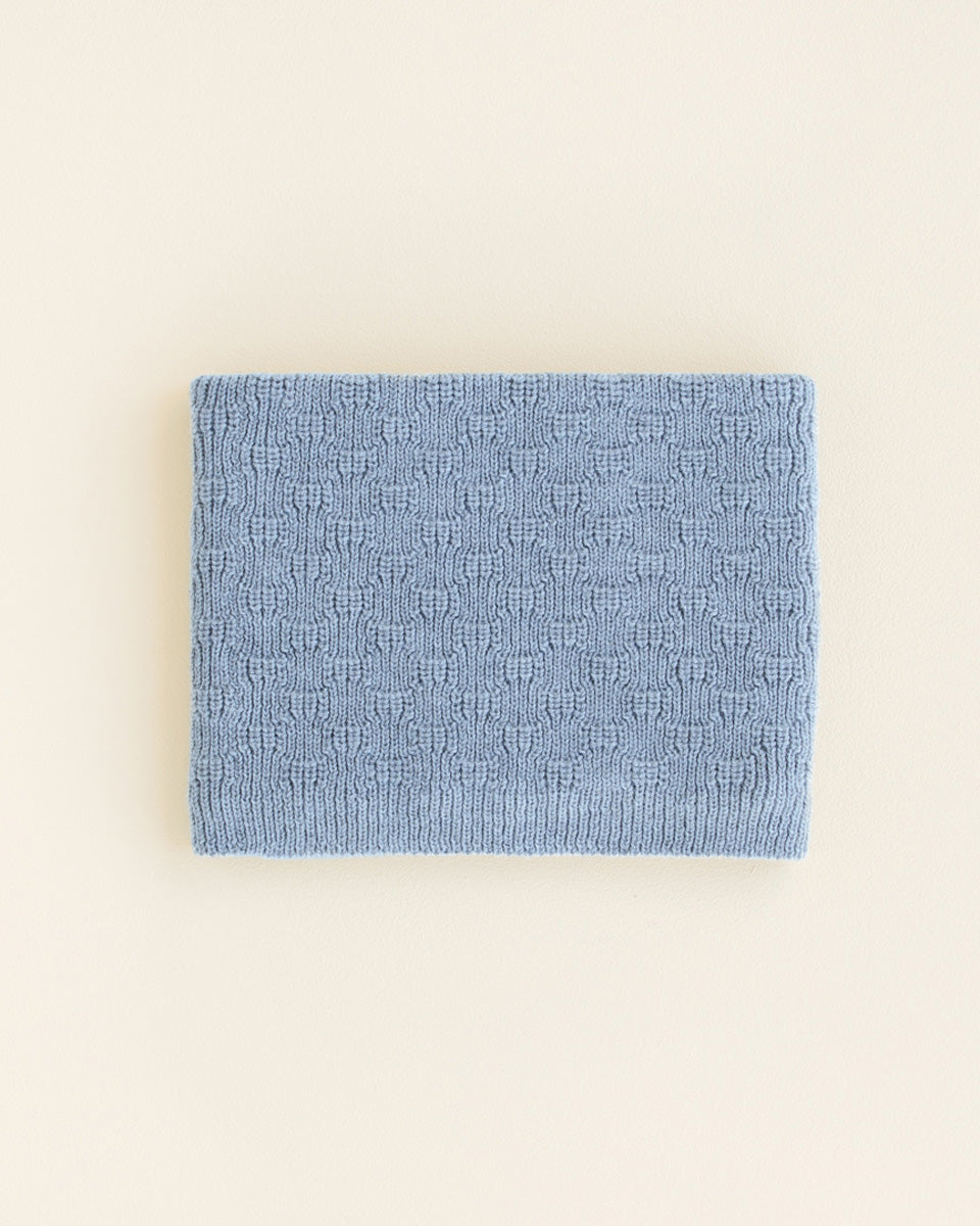Hvid - tube scarf - light blue