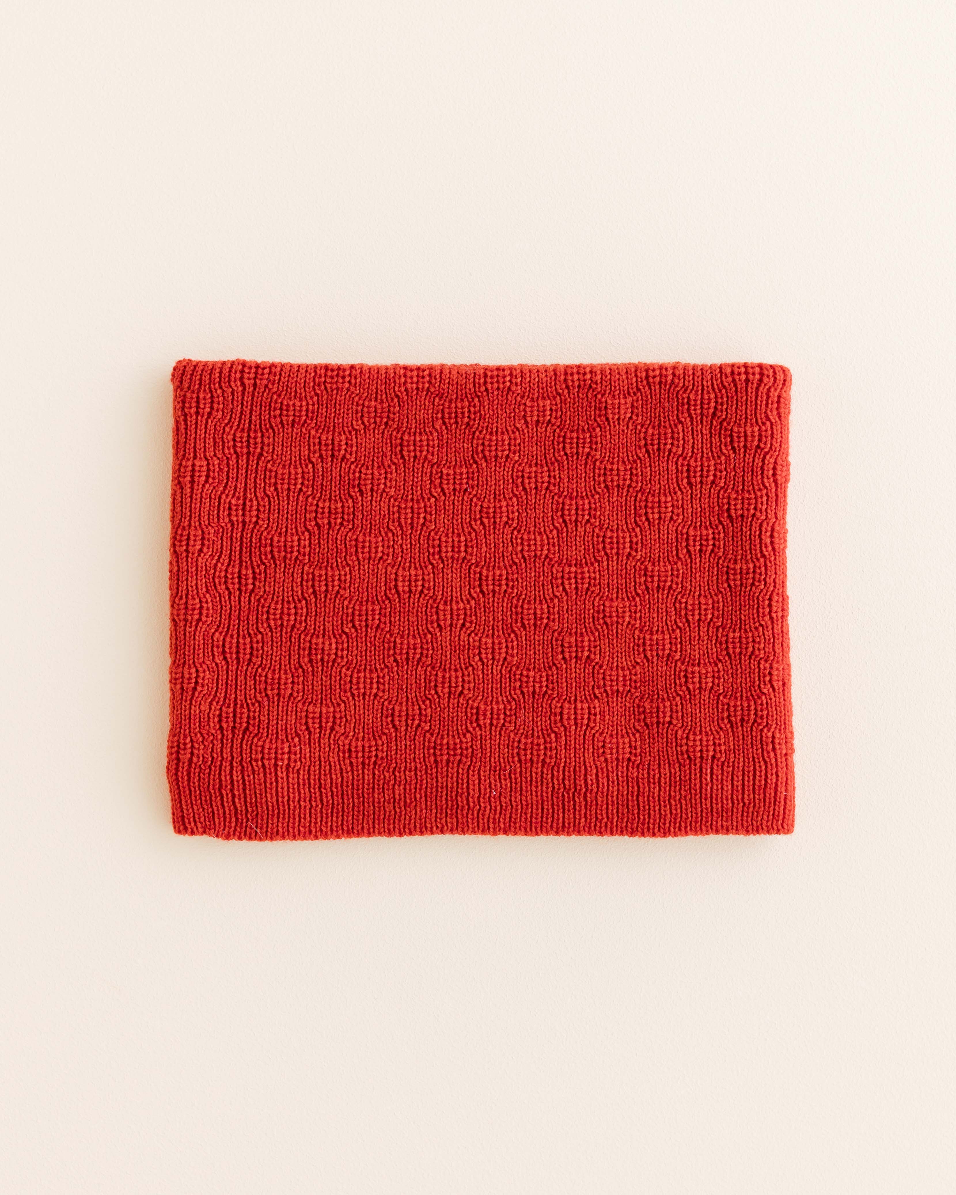 Hvid - tube scarf - red