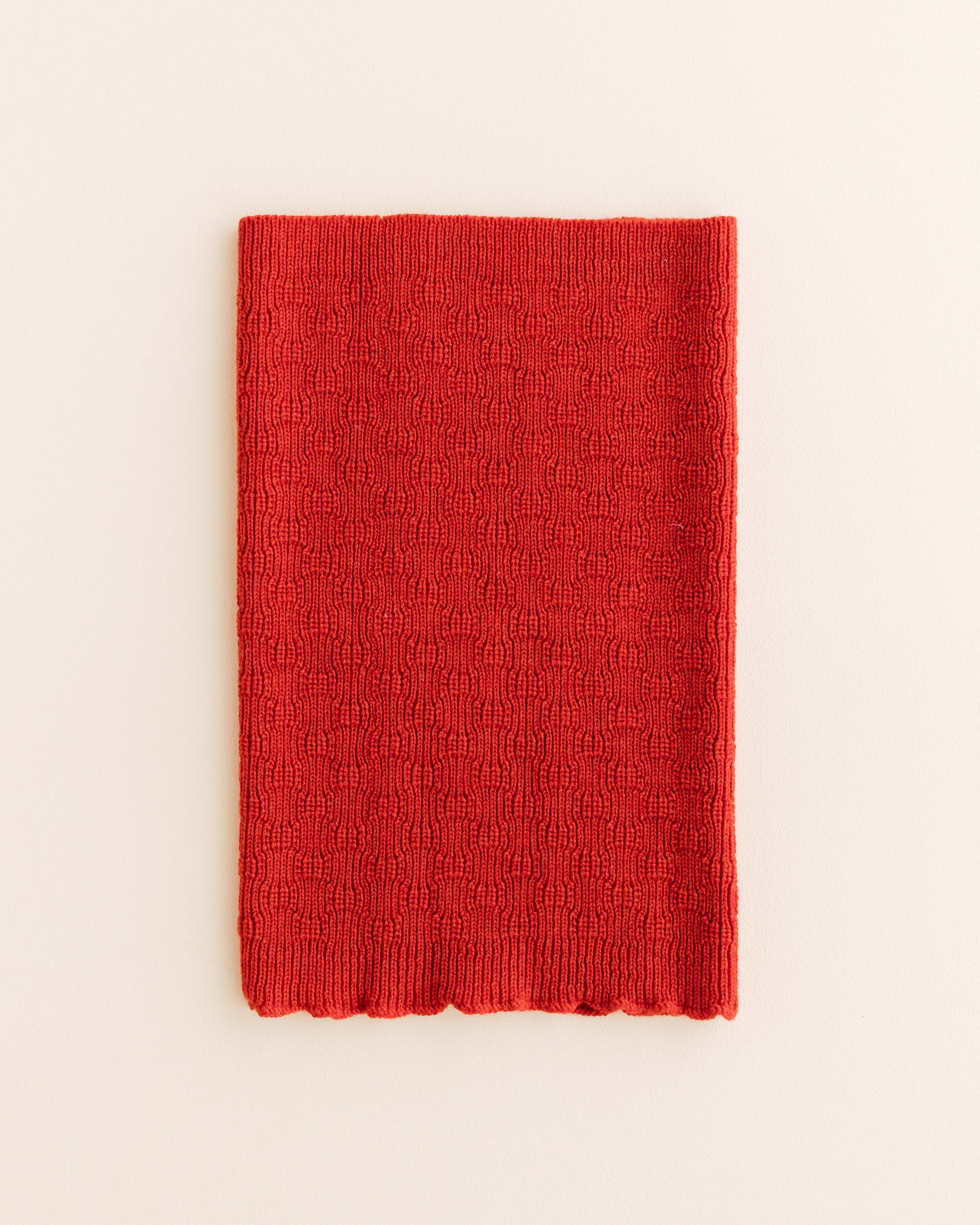 Hvid - tube scarf - red