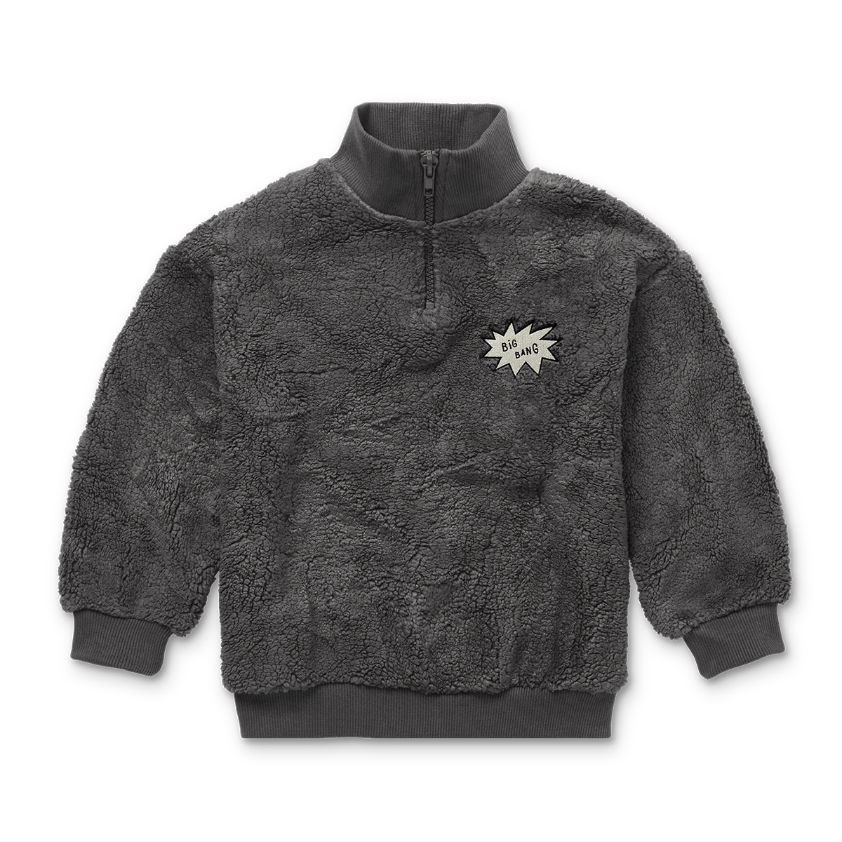Sproet & Sprout - teddy anorak sweatshirt - washed black