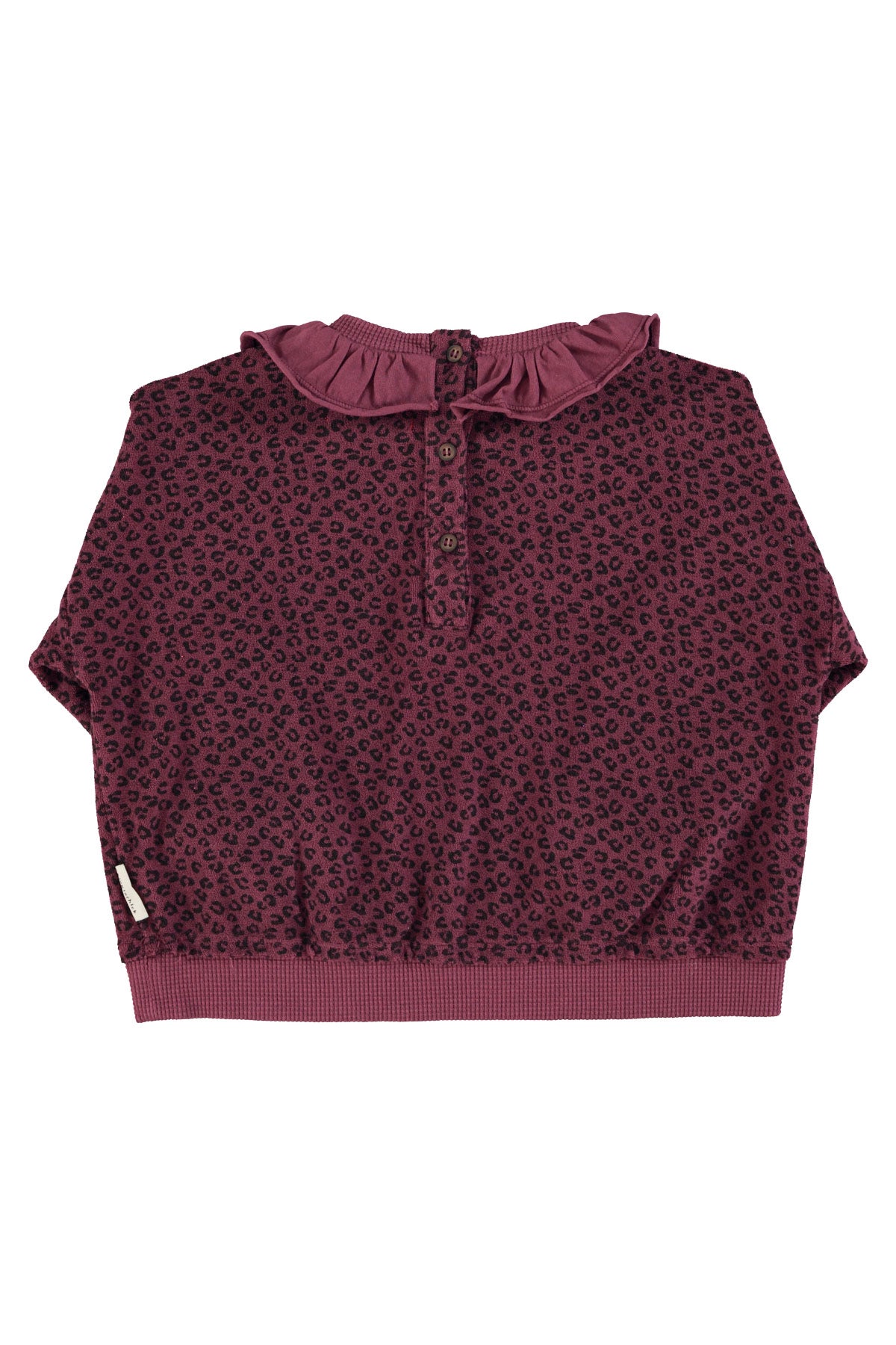Piupiuchick - sweatshirt - aubergine with animal print