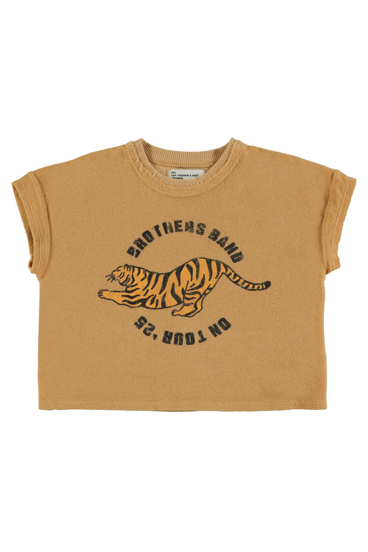 Piupiuchick - tshirt - mustard with tiger print