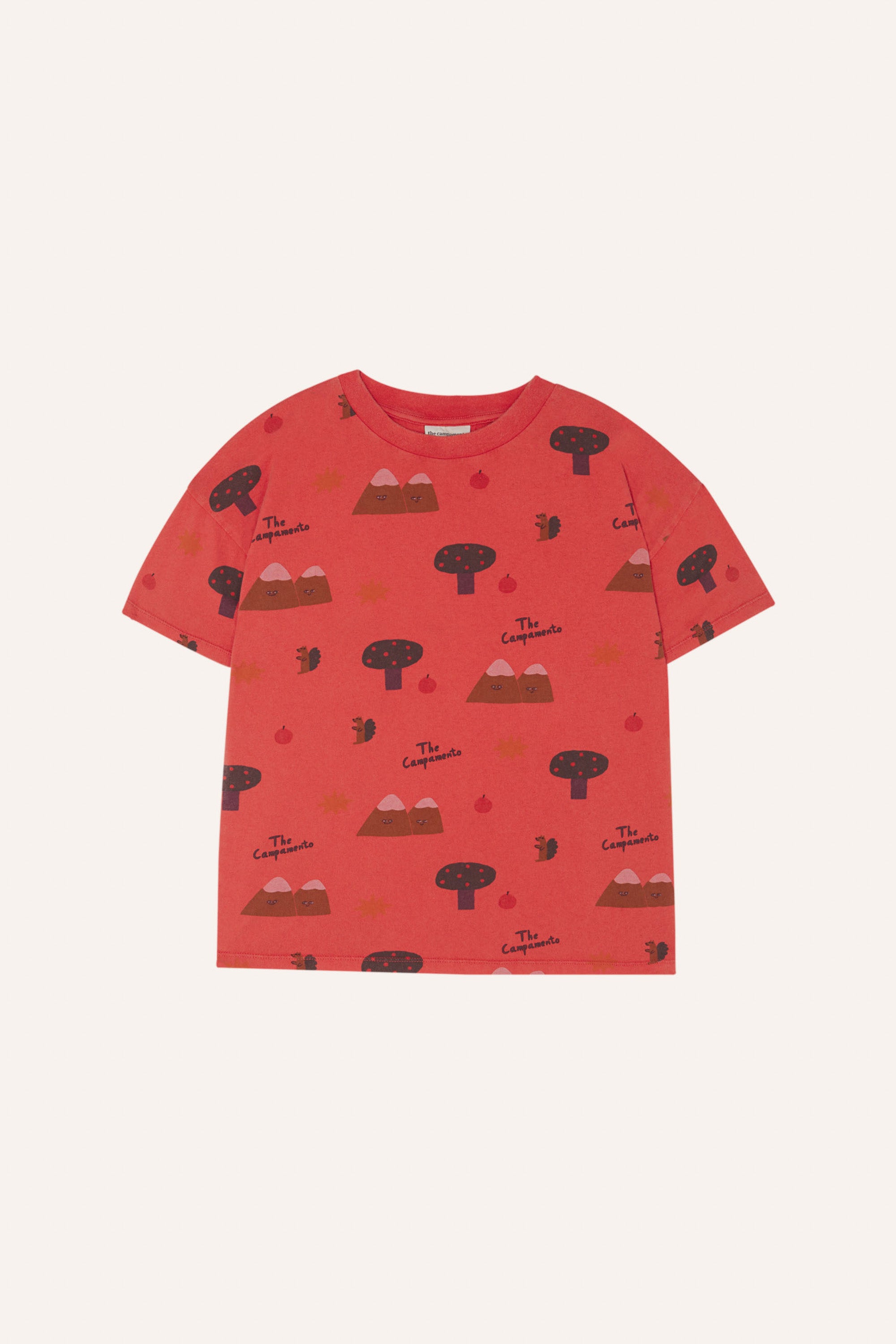 The Campamento - mountains tshirt - red