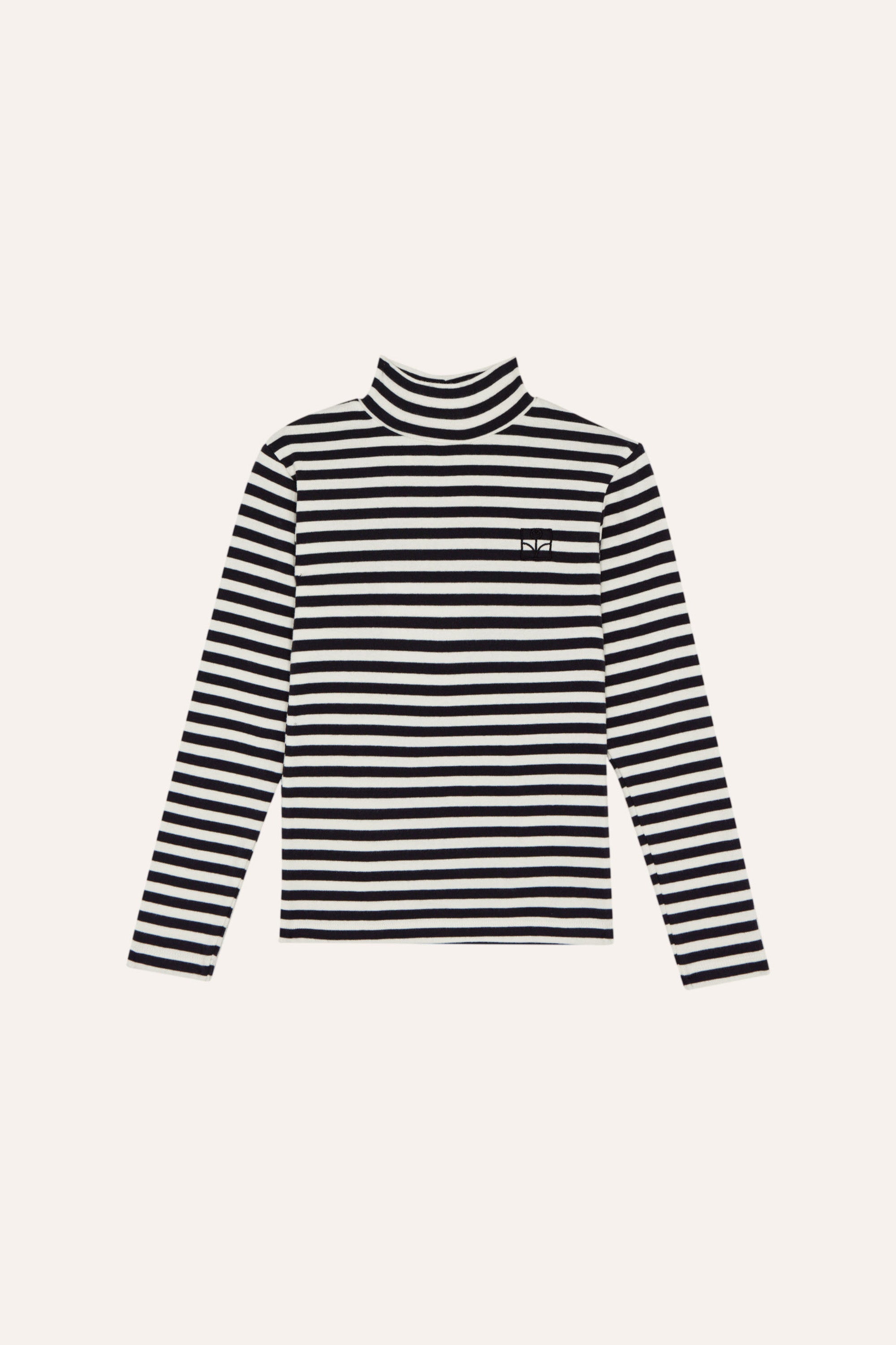 The Campamento - grey stripes turtle neck tshirt
