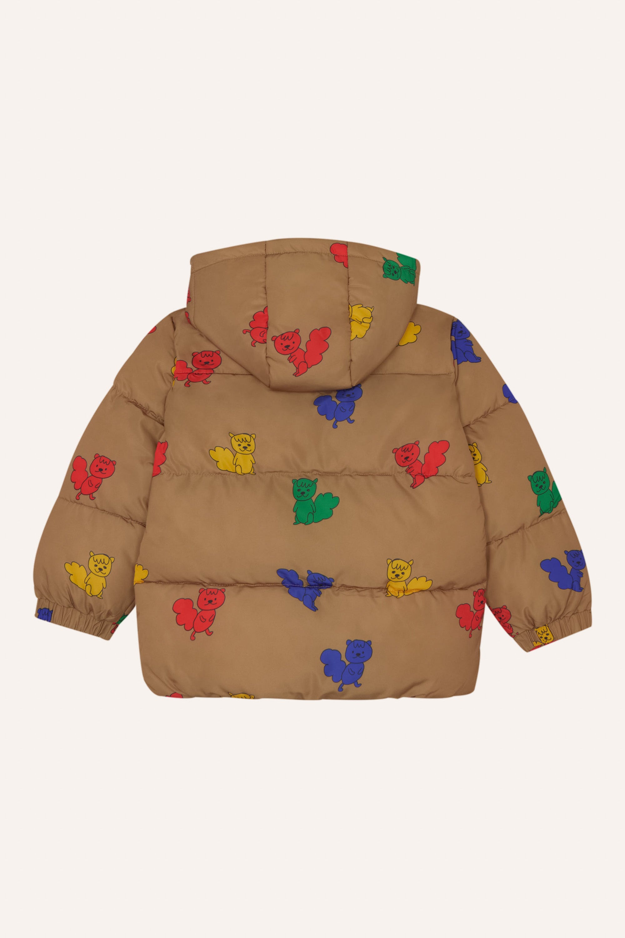 The Campamento - multicolor squirrels puffer jacker - camel
