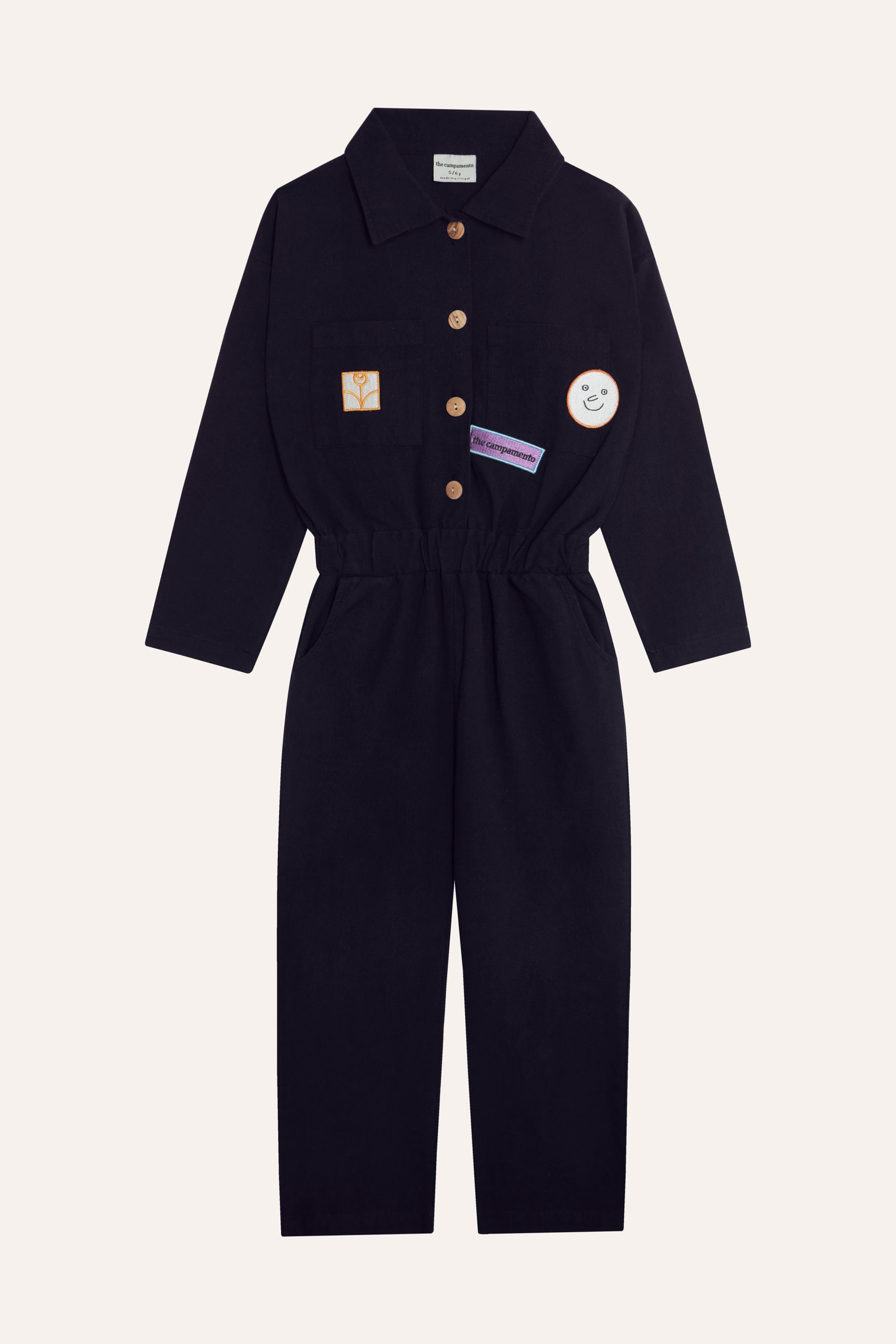 The Campamento - washed long sleeved overall - blue