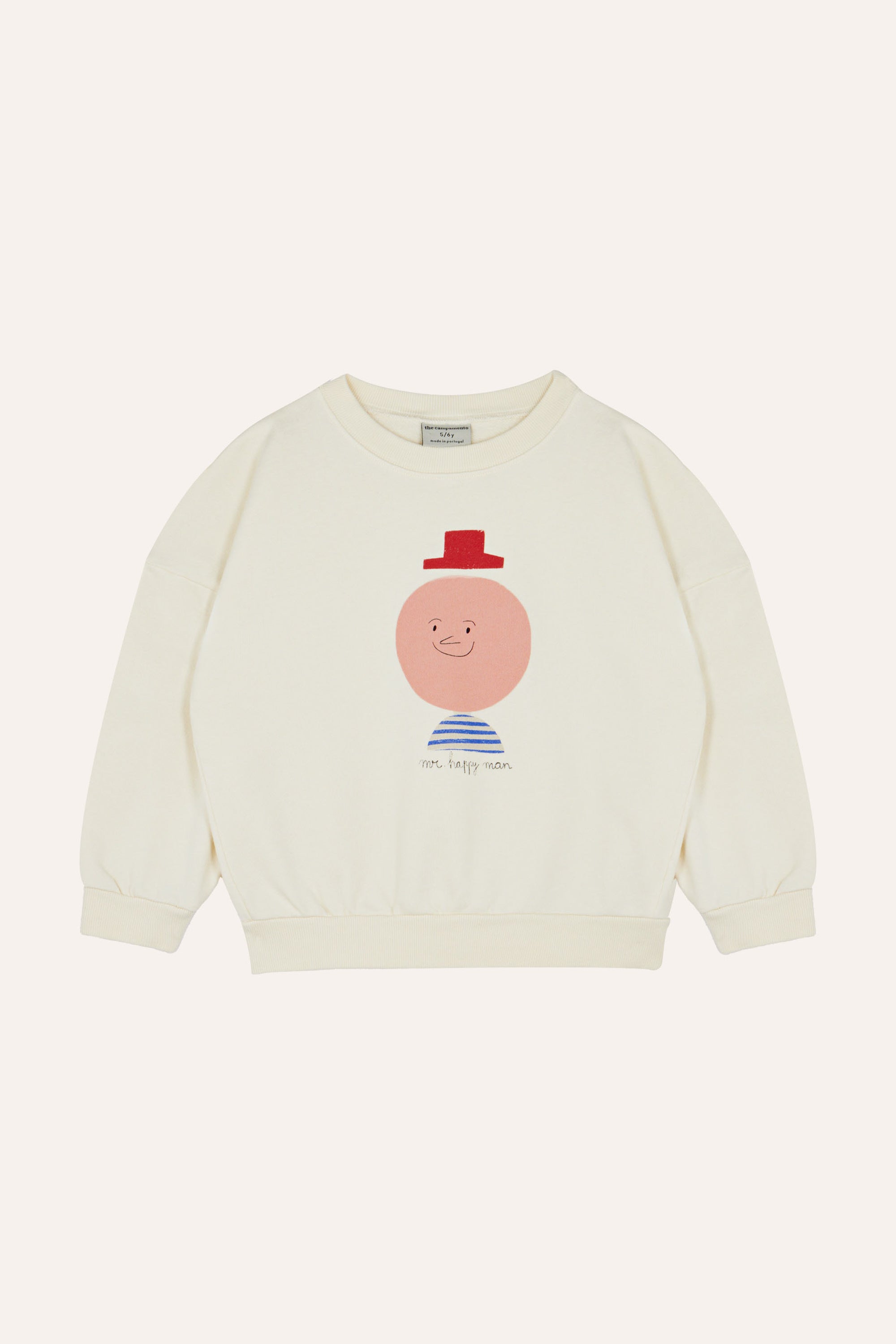 The Campamento - mr happy man oversized sweatshirt - ecru