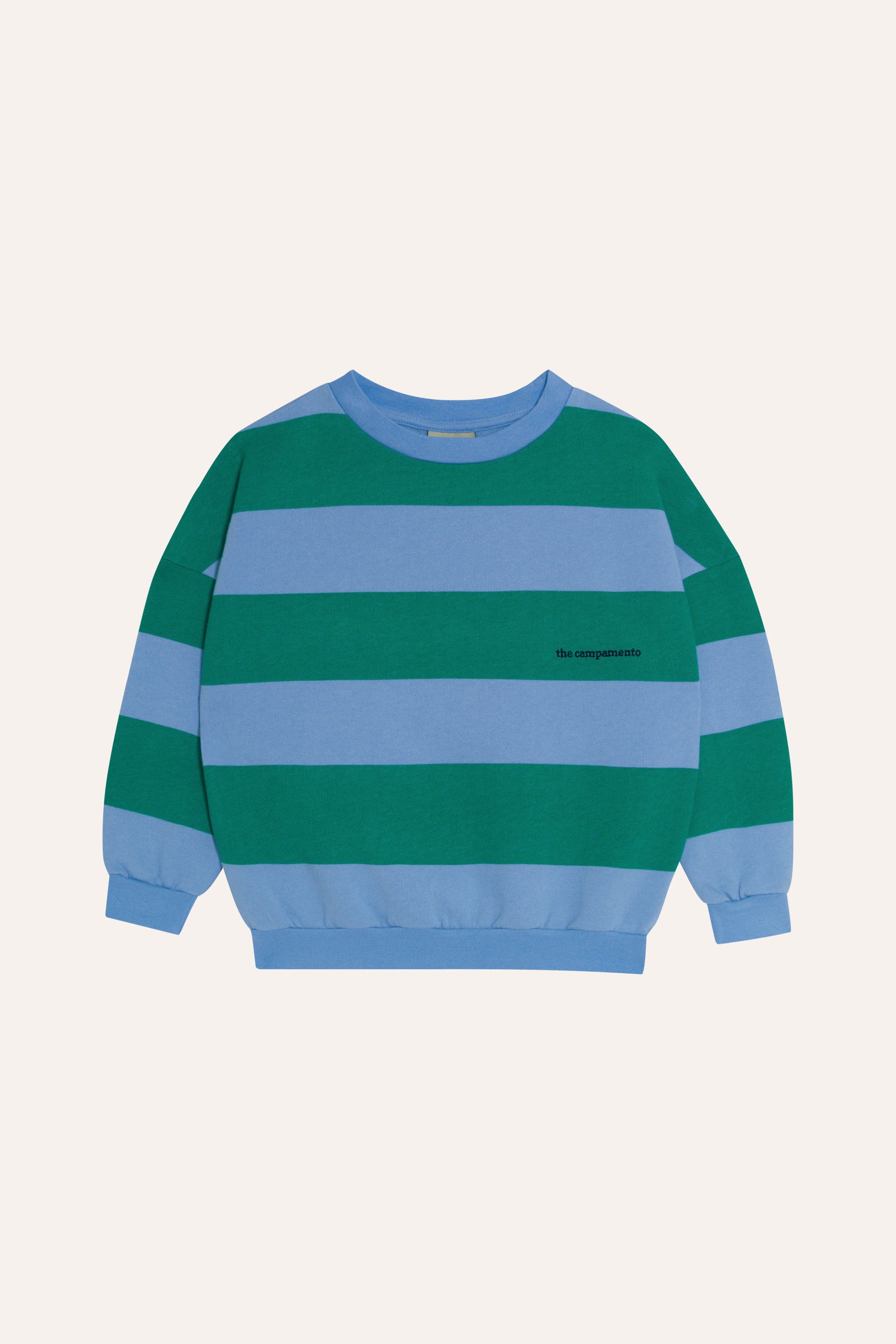 The Campamento - green stripes oversized sweatshirt - green