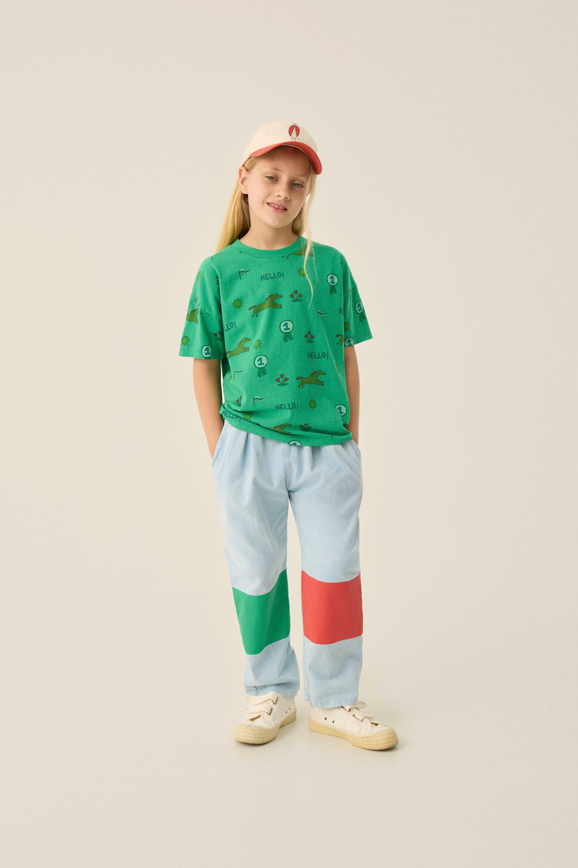 The Campamento - horses allover tshirt - green